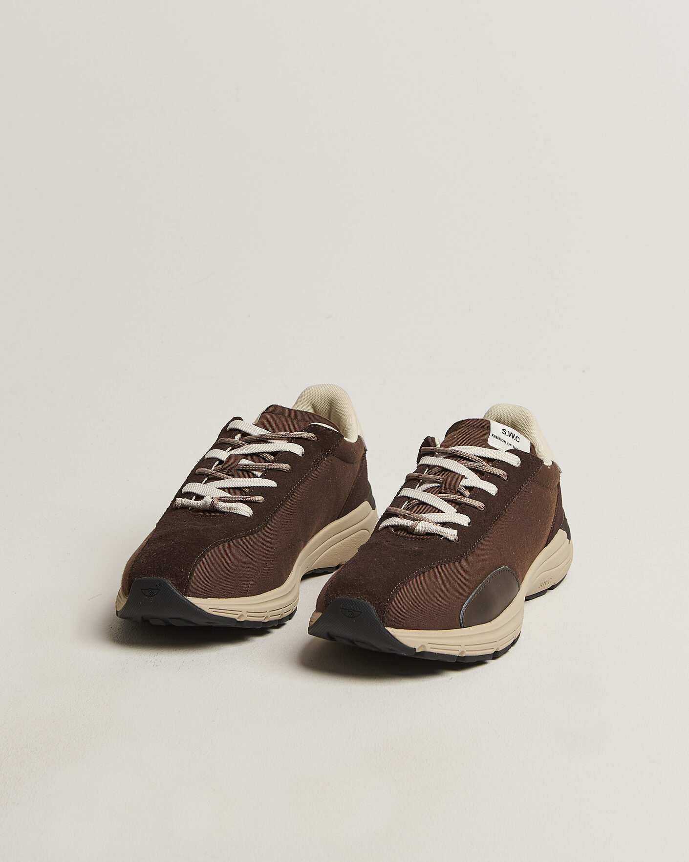 Uomini | Sneakers | Stepney Workers Club | Legion Suede Twill Sneaker Dark Brown