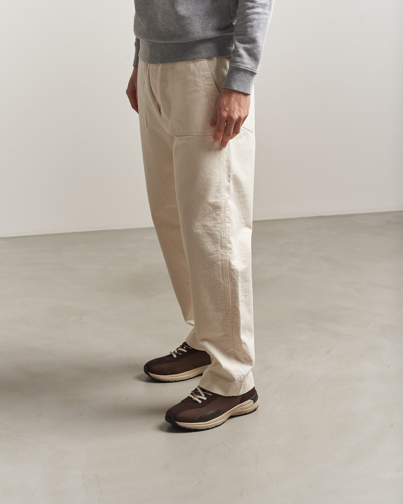 Uomini | Sneakers | Stepney Workers Club | Legion Suede Twill Sneaker Dark Brown