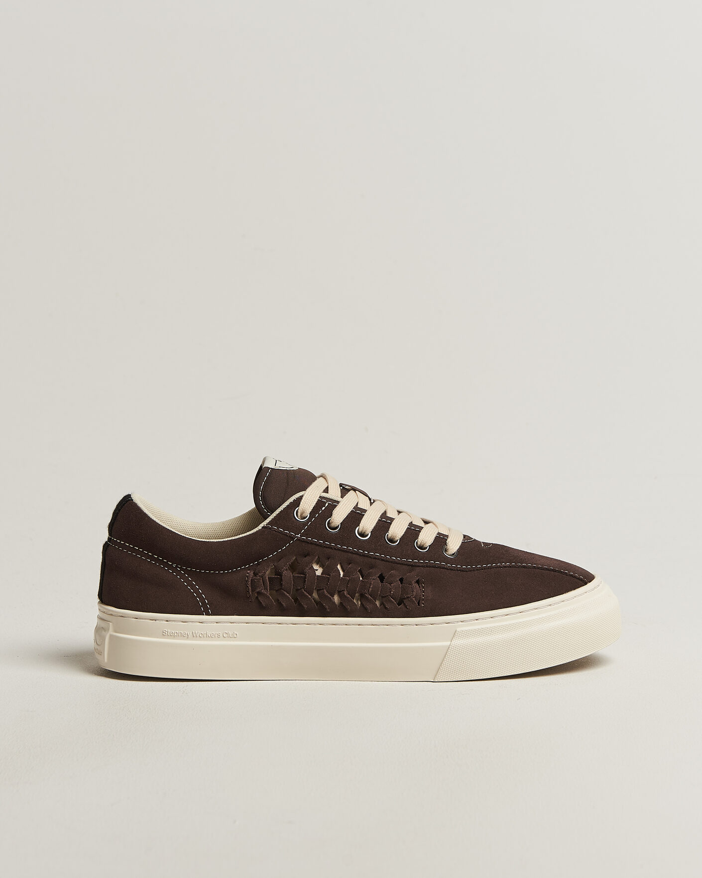 Uomini | Sneakers | Stepney Workers Club | Dellow 02 Woven Suede Sneaker Dark Brown