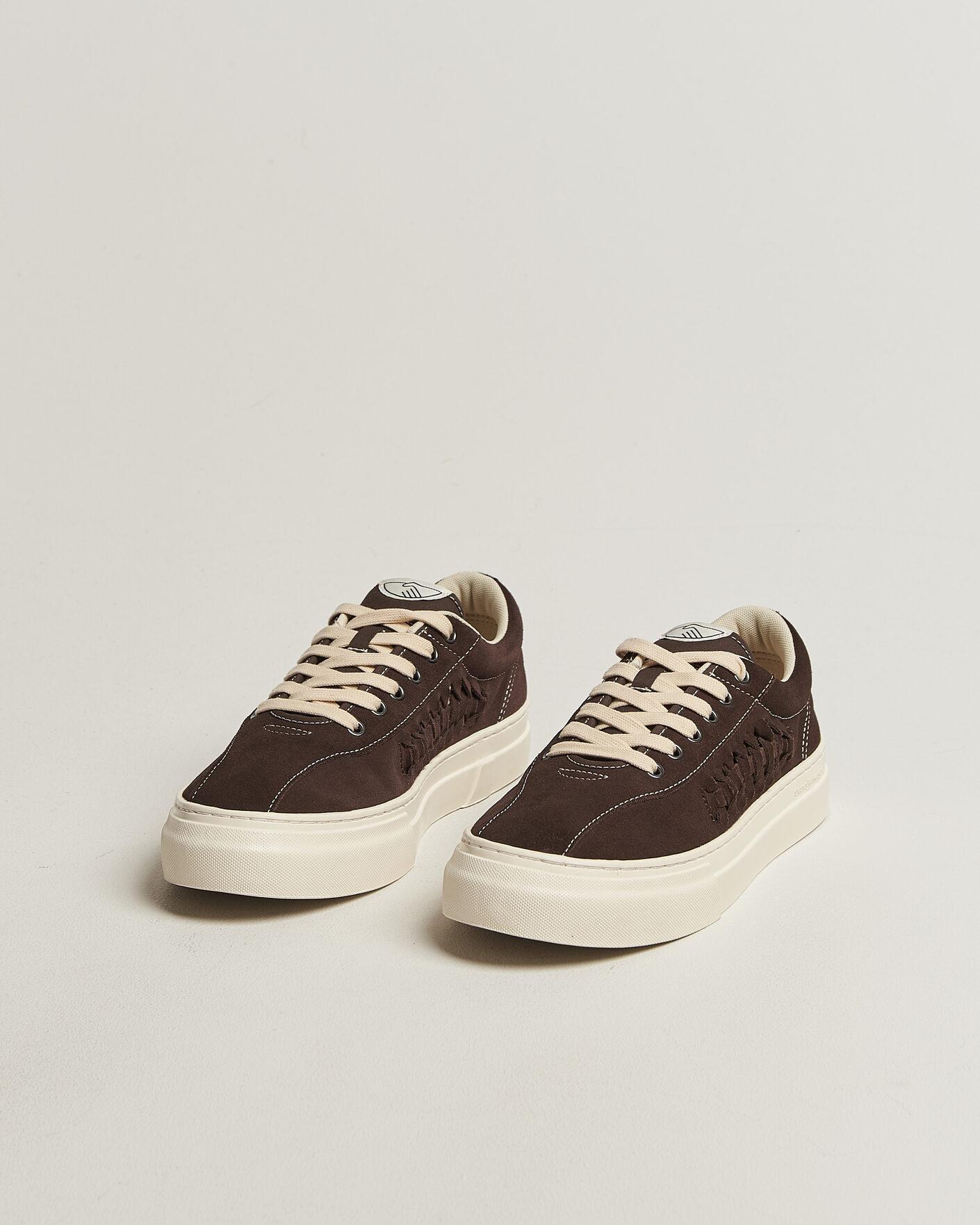 Uomini | Sneakers | Stepney Workers Club | Dellow 02 Woven Suede Sneaker Dark Brown
