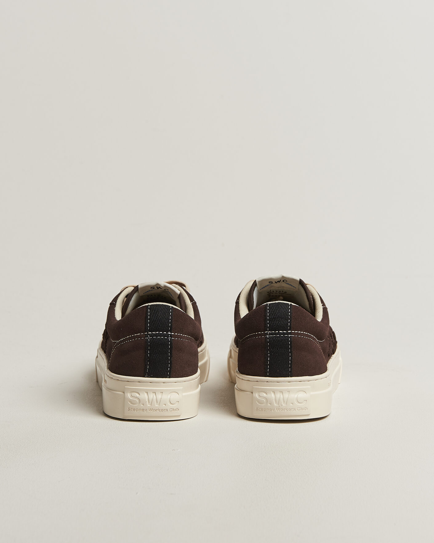 Uomini | Sneakers | Stepney Workers Club | Dellow 02 Woven Suede Sneaker Dark Brown
