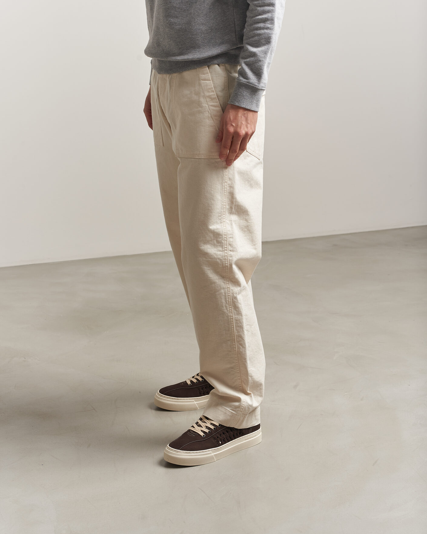 Uomini | Sneakers | Stepney Workers Club | Dellow 02 Woven Suede Sneaker Dark Brown