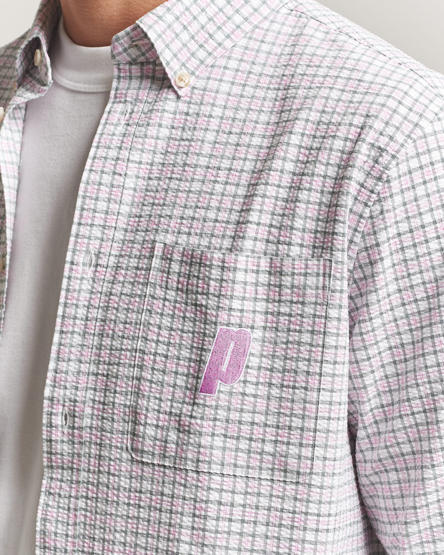 Uomini | Camicie | LES DEUX | Prince Seersucker Check Shirt Ivory