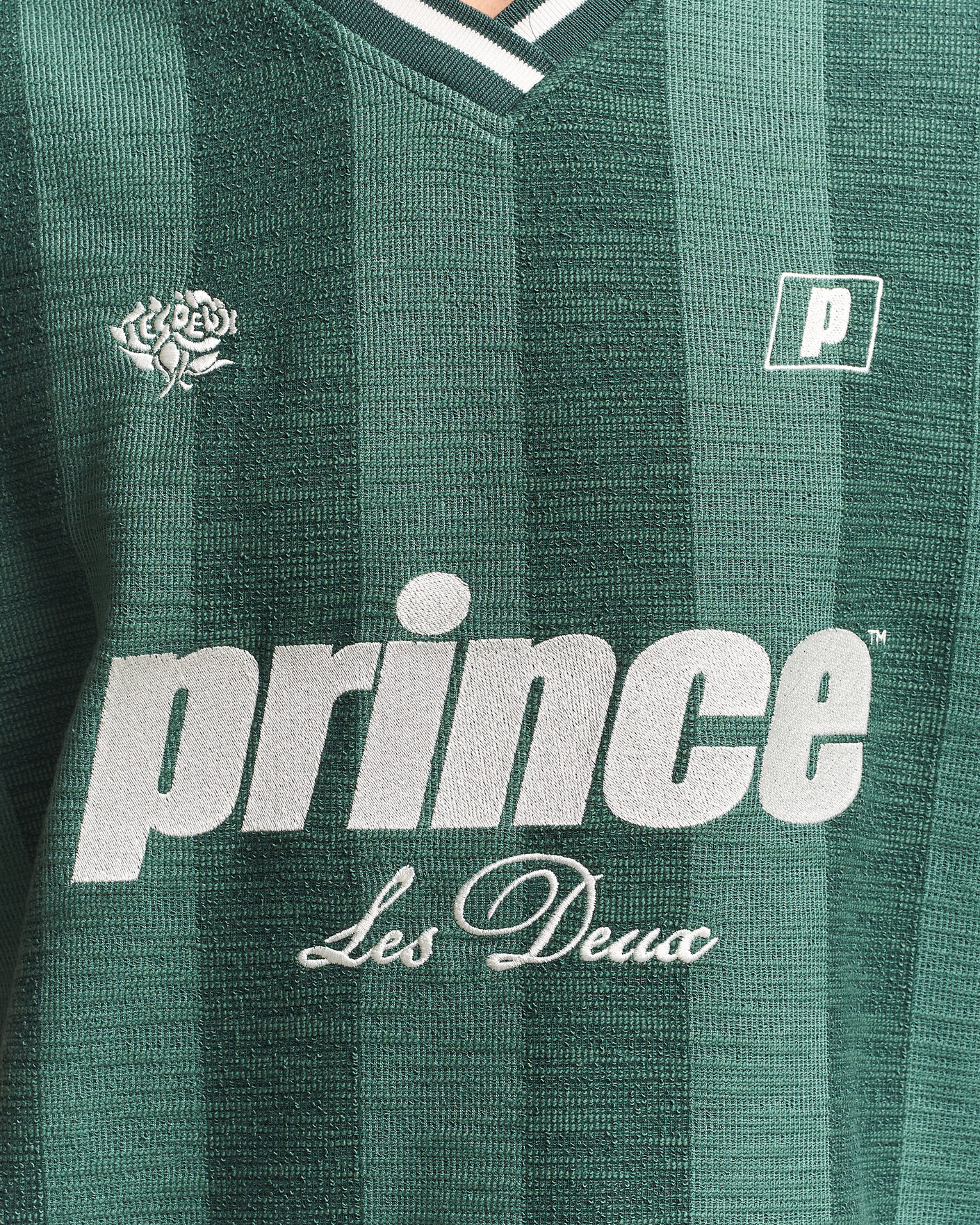 Uomini | Polo | LES DEUX | Prince Stripe Jaquard Polo Pineneedle Green