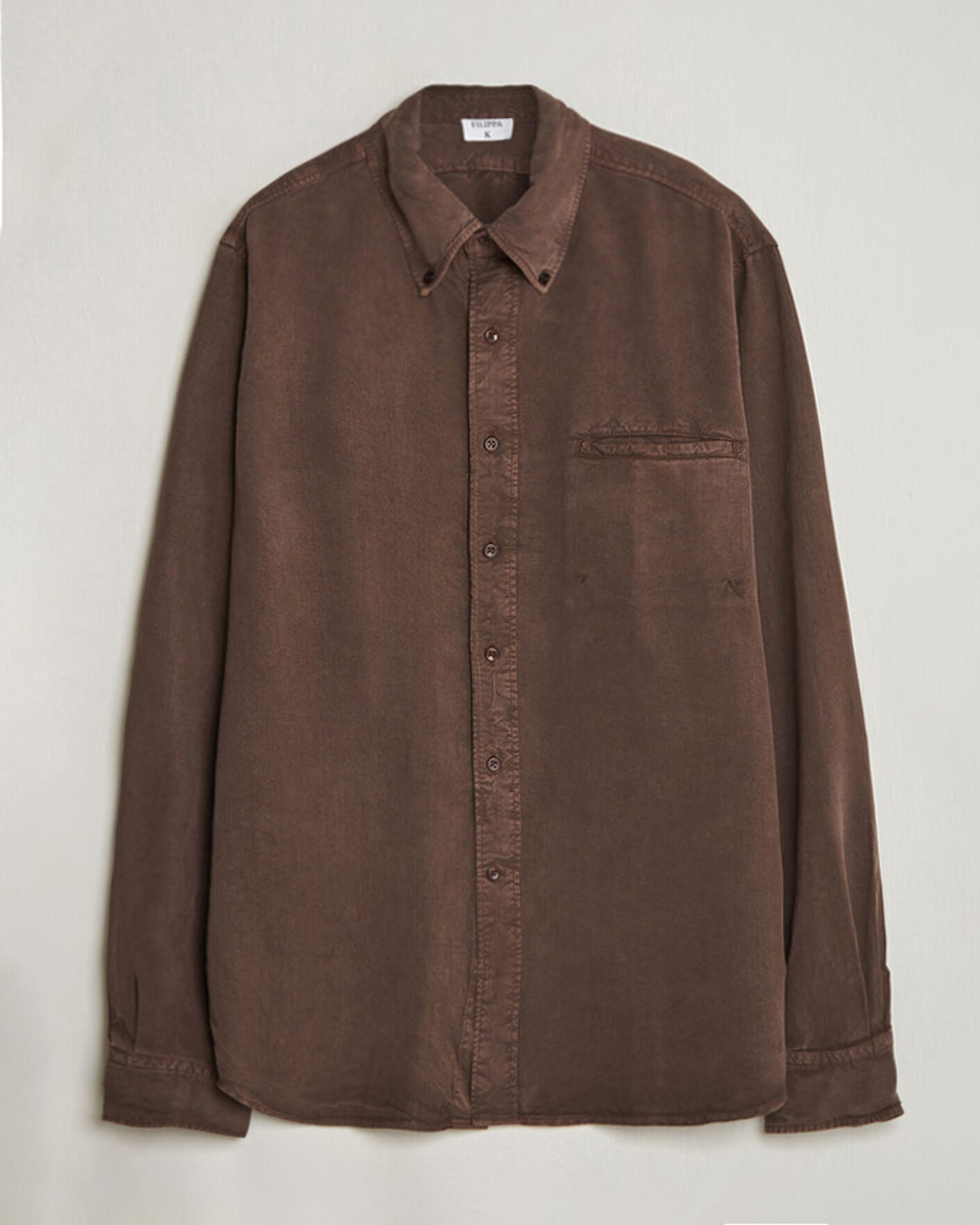 Uomini | Camicie | Filippa K | Zack Lyocell Shirt Dark Chocolate
