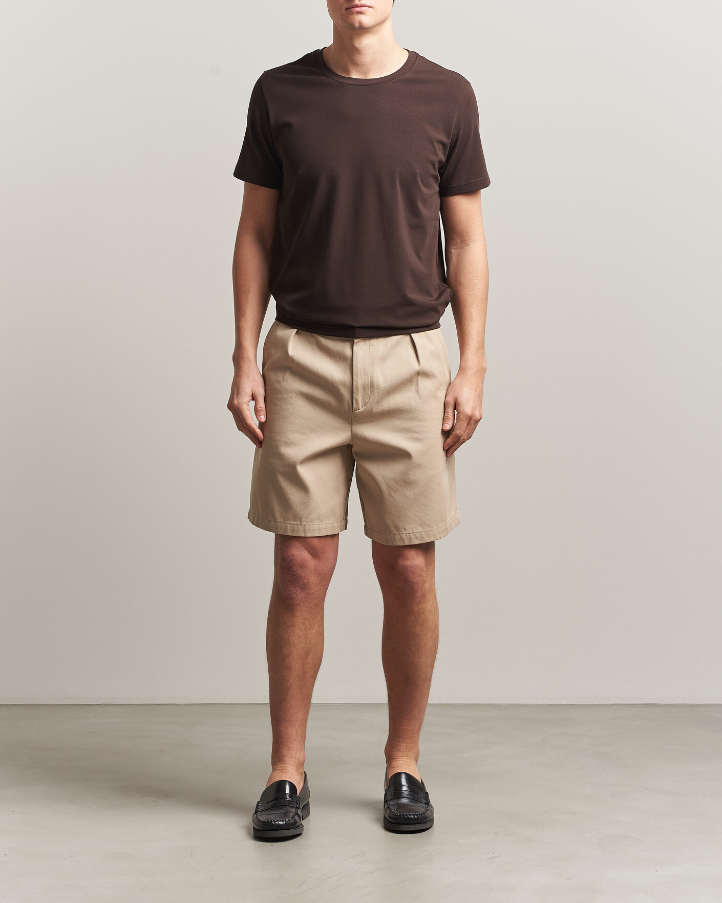 Uomini | T-shirt | Filippa K | Soft Lycra T-Shirt Dark Chocolate