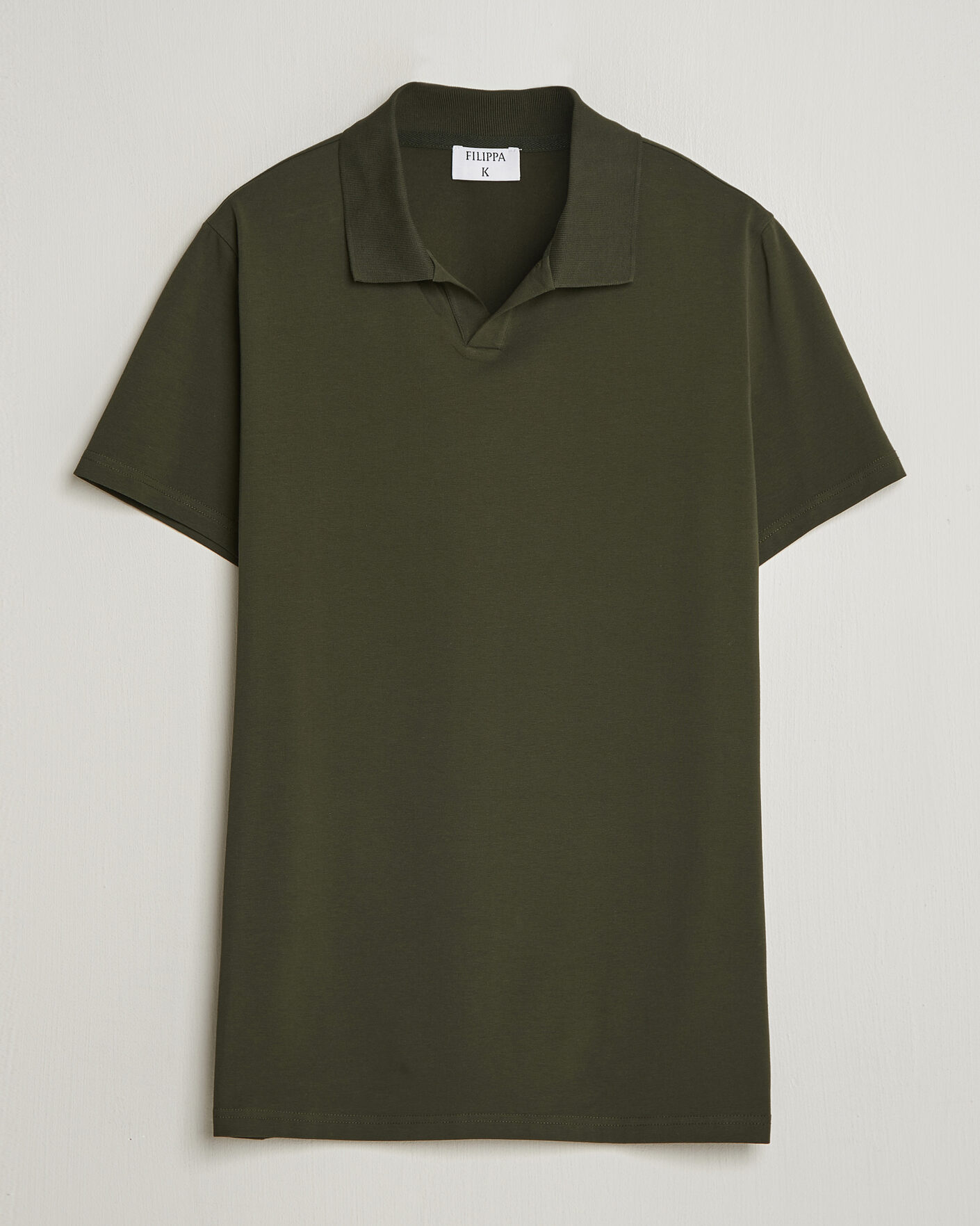 Uomini | Polo | Filippa K | Soft Lycra Polo T-Shirt Midnight Olive