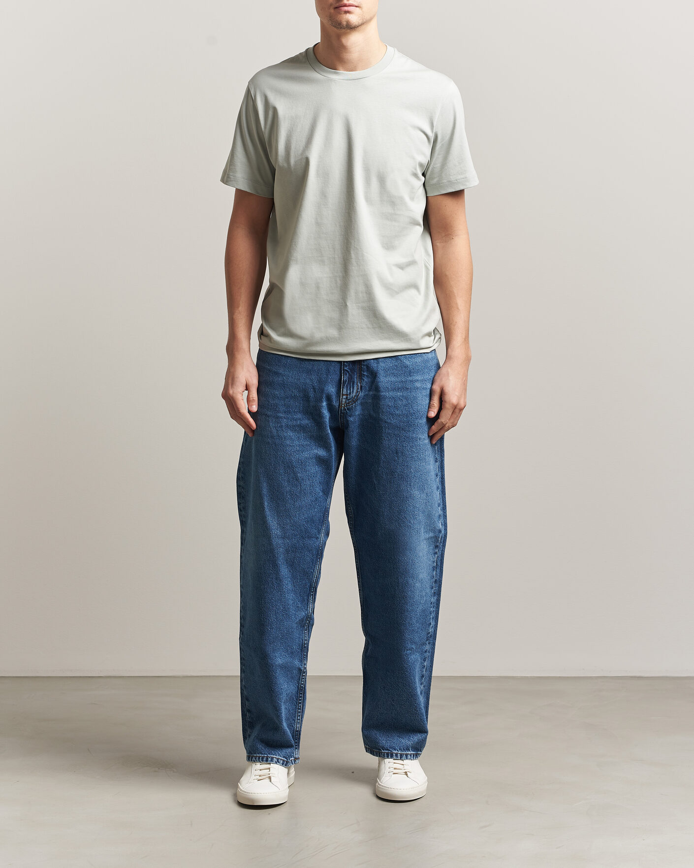Uomini | T-shirt | Filippa K | Filip Crew Neck T-Shirt Silver Grey