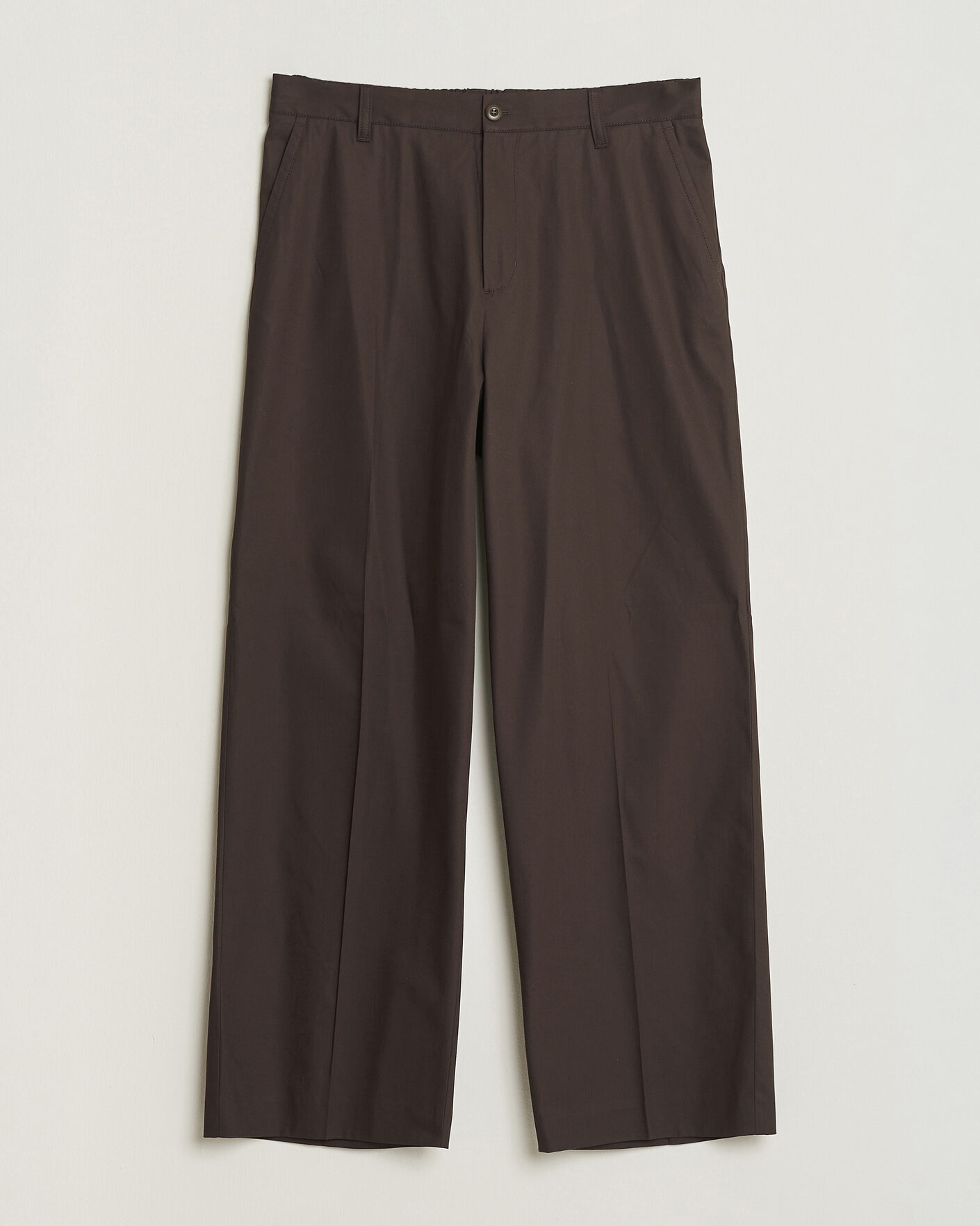 Uomini | Pantaloni | Filippa K | Reeve Cotton Trousers Dark Chocolate