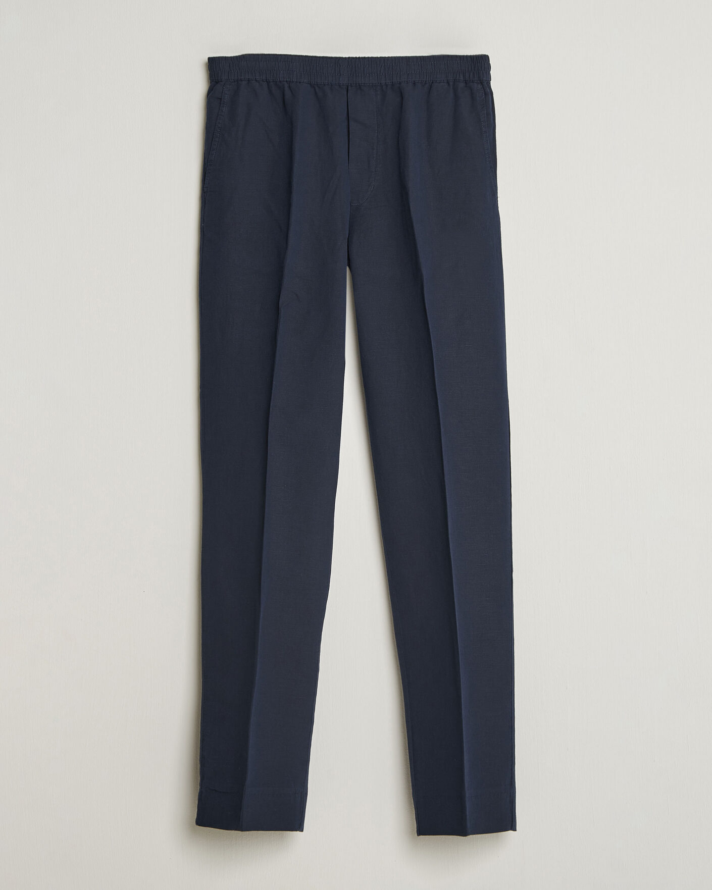 Uomini | Pantaloni | Filippa K | Theo Relaxed Linen/Cotton Drawstring Trousers Navy