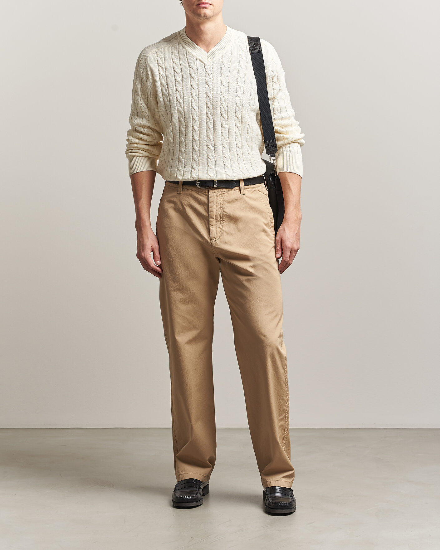 Uomini | Pantaloni | Filippa K | Flynn Washed Cotton Drawstring Trousers Canvas Beige