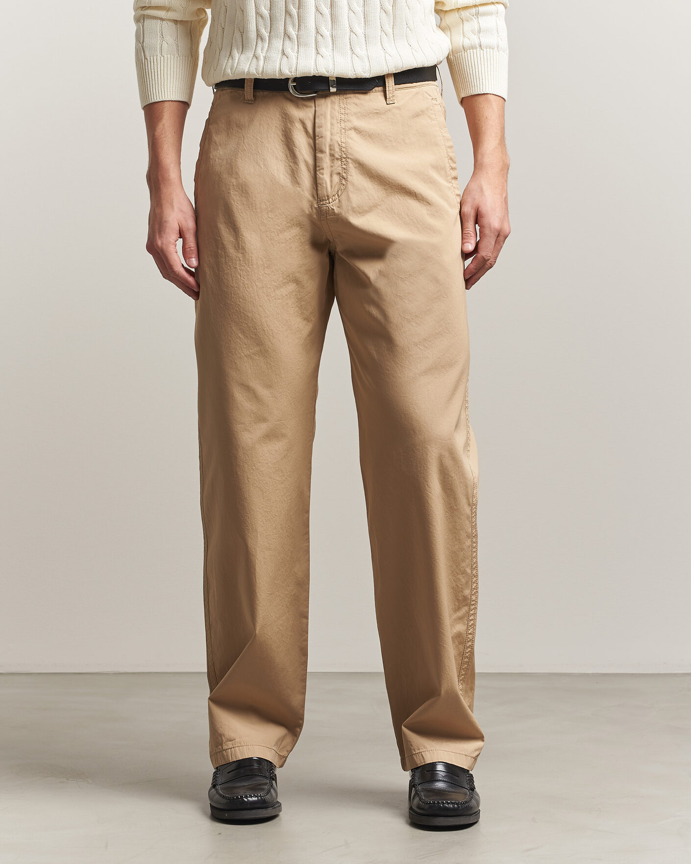 Uomini | Pantaloni | Filippa K | Flynn Washed Cotton Drawstring Trousers Canvas Beige