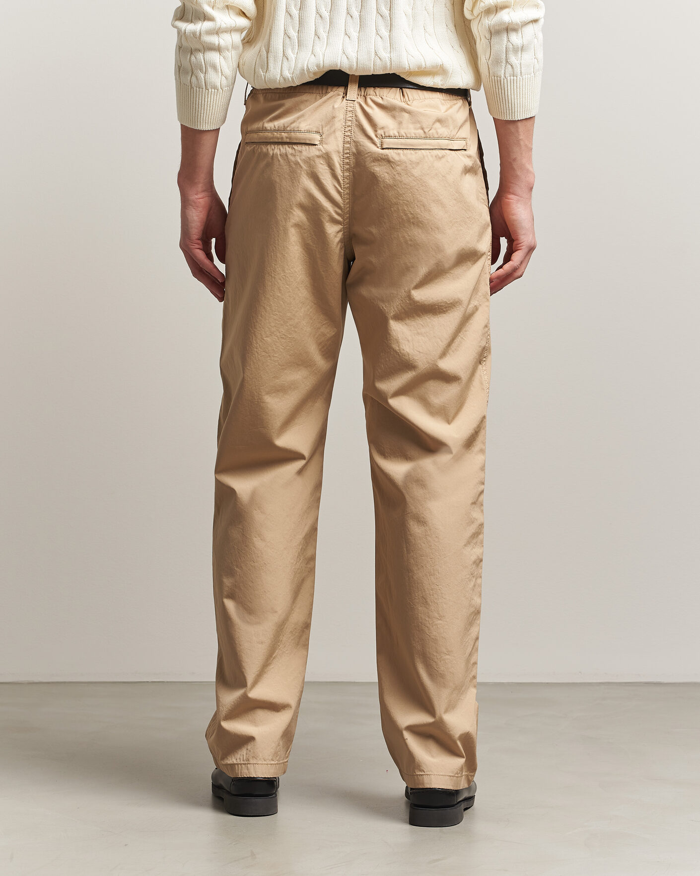 Uomini | Pantaloni | Filippa K | Flynn Washed Cotton Drawstring Trousers Canvas Beige