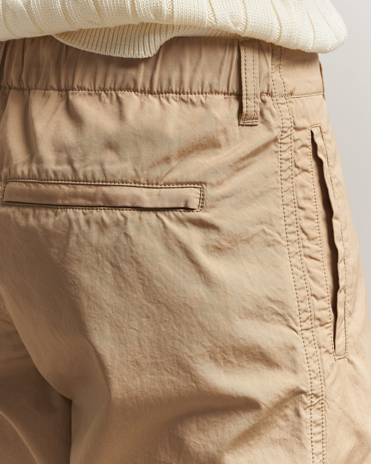 Uomini | Pantaloni | Filippa K | Flynn Washed Cotton Drawstring Trousers Canvas Beige