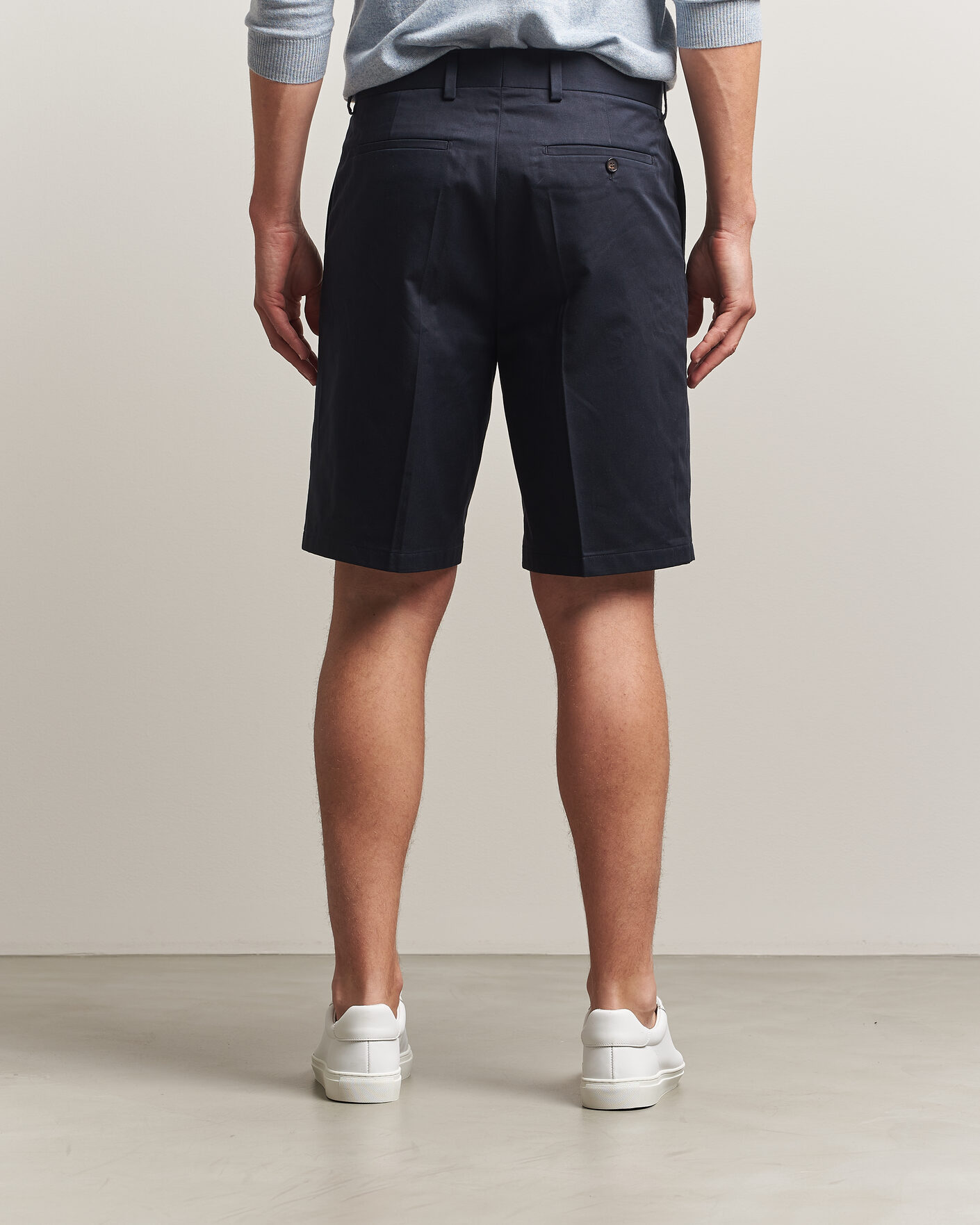 Uomini | Pantaloncini | Filippa K | Tailored Cotton Chino Shorts Navy