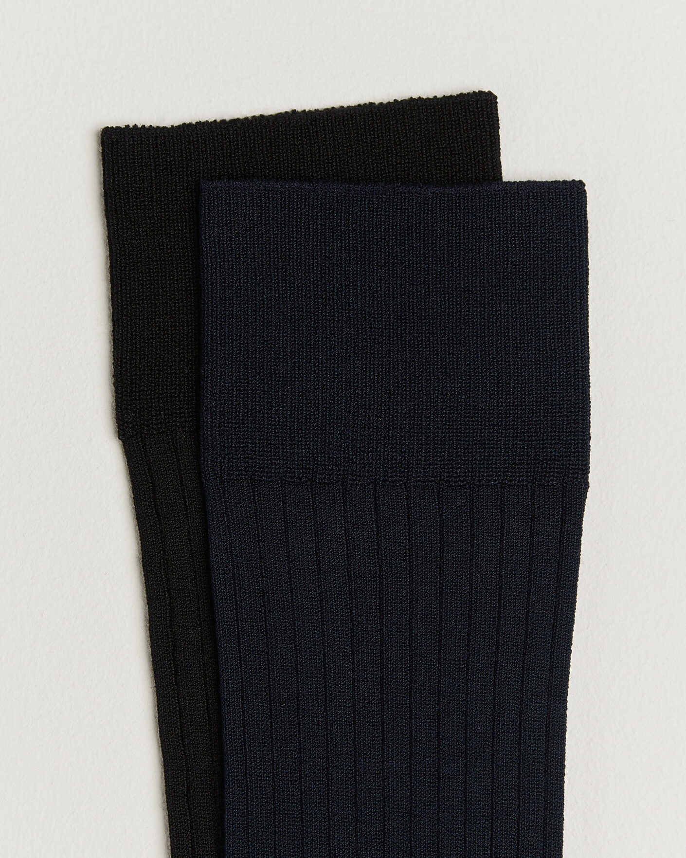 Uomini | Biancheria intima | Myrqvist | 2-Pack Axel Ribbed Cotton Sock Black/Navy