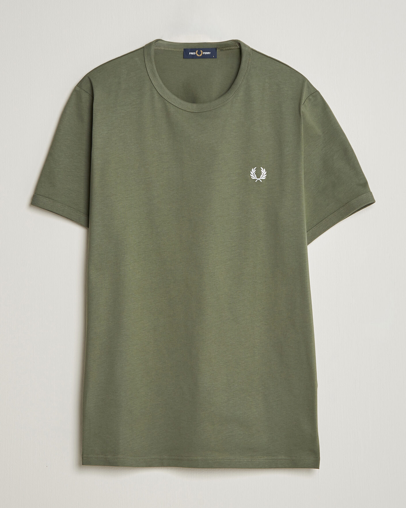 Uomini | T-shirt | Fred Perry | Ringer T-Shirt Laurel Wreath Green