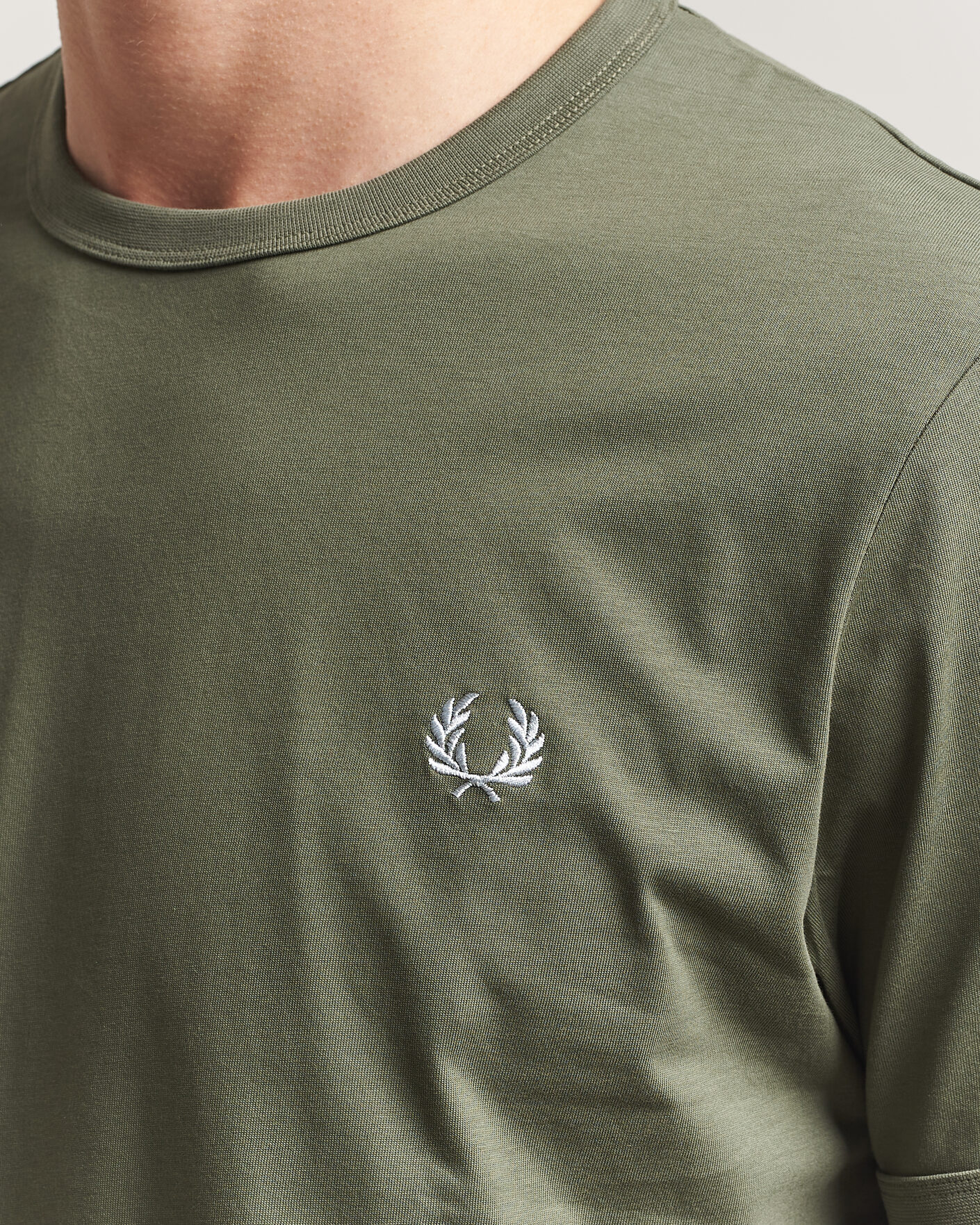 Uomini | T-shirt | Fred Perry | Ringer T-Shirt Laurel Wreath Green