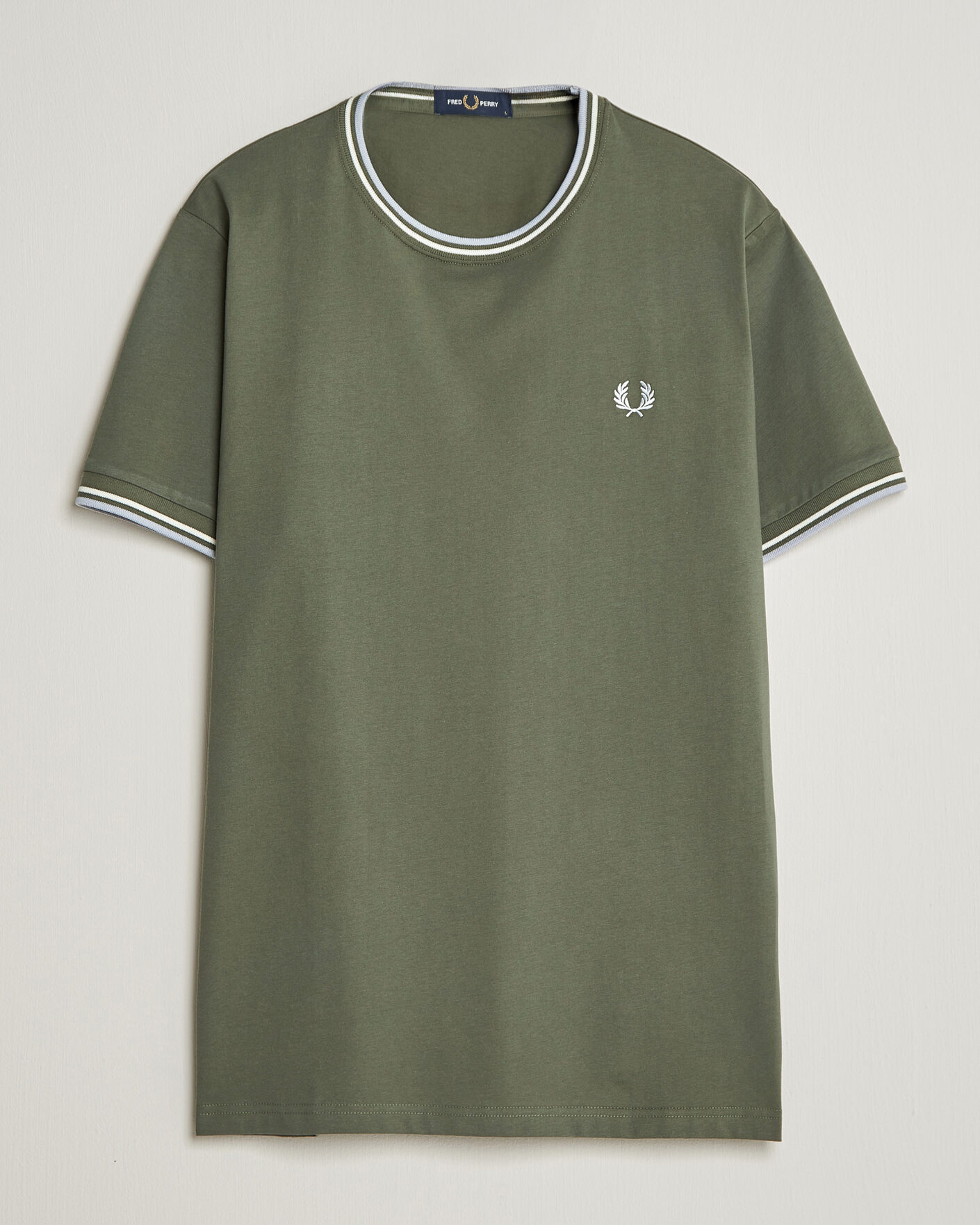 Uomini | T-shirt | Fred Perry | Twin Tipped T-Shirt Laurel Wreath Green