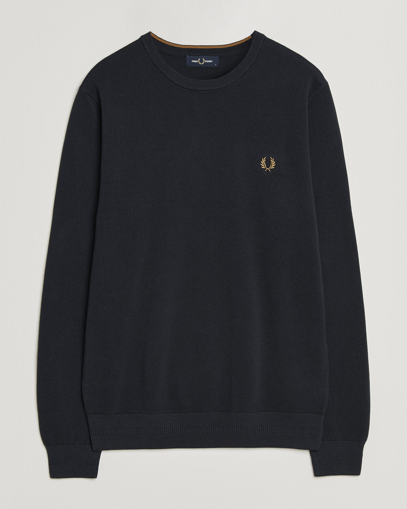 Uomini | Maglieria | Fred Perry | Piqué Stitched Sweater Navy