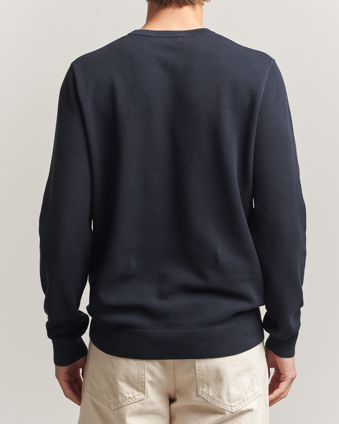 Uomini | Maglieria | Fred Perry | Piqué Stitched Sweater Navy