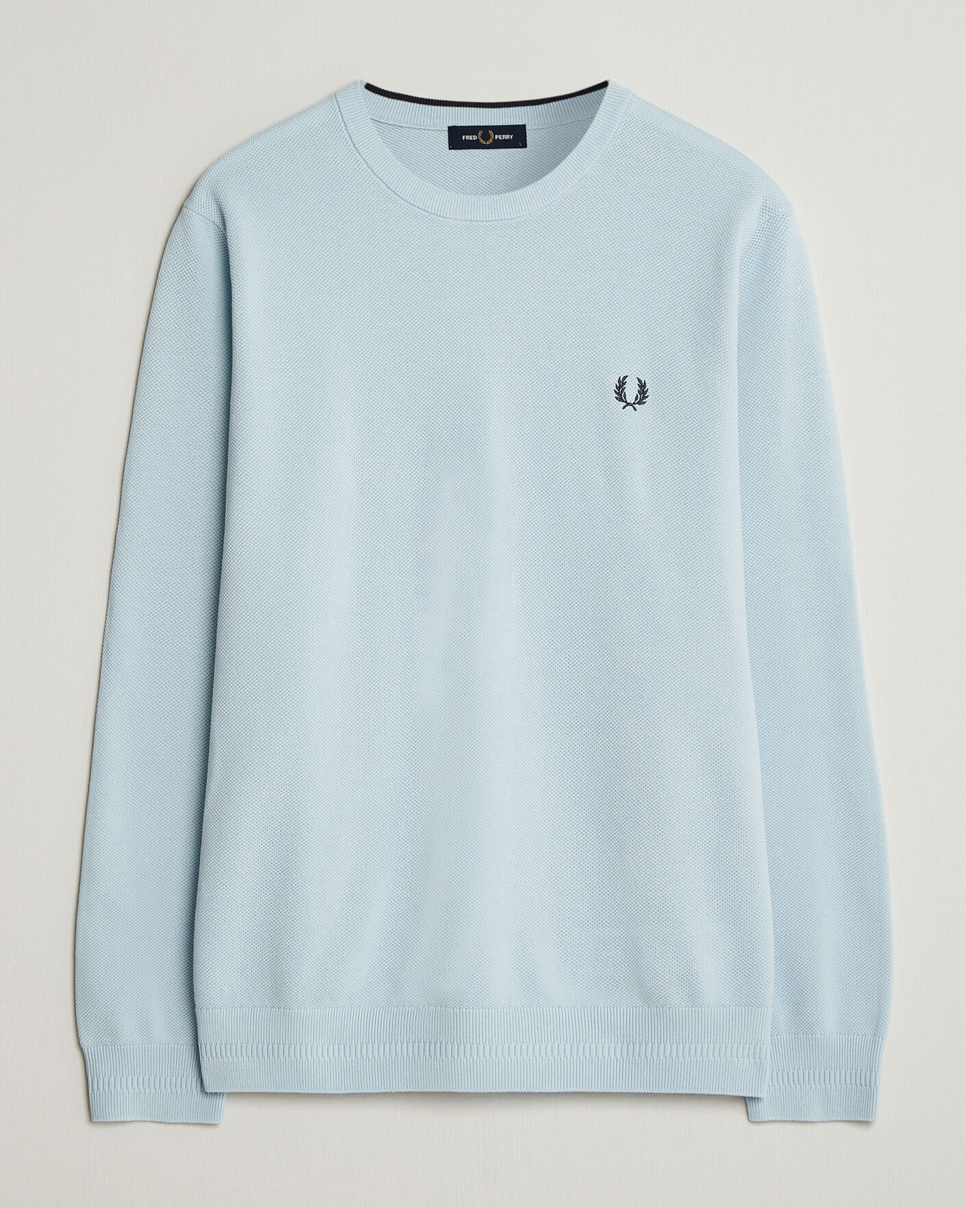 Uomini | Maglieria | Fred Perry | Piqué Stitched Sweater Light Ice