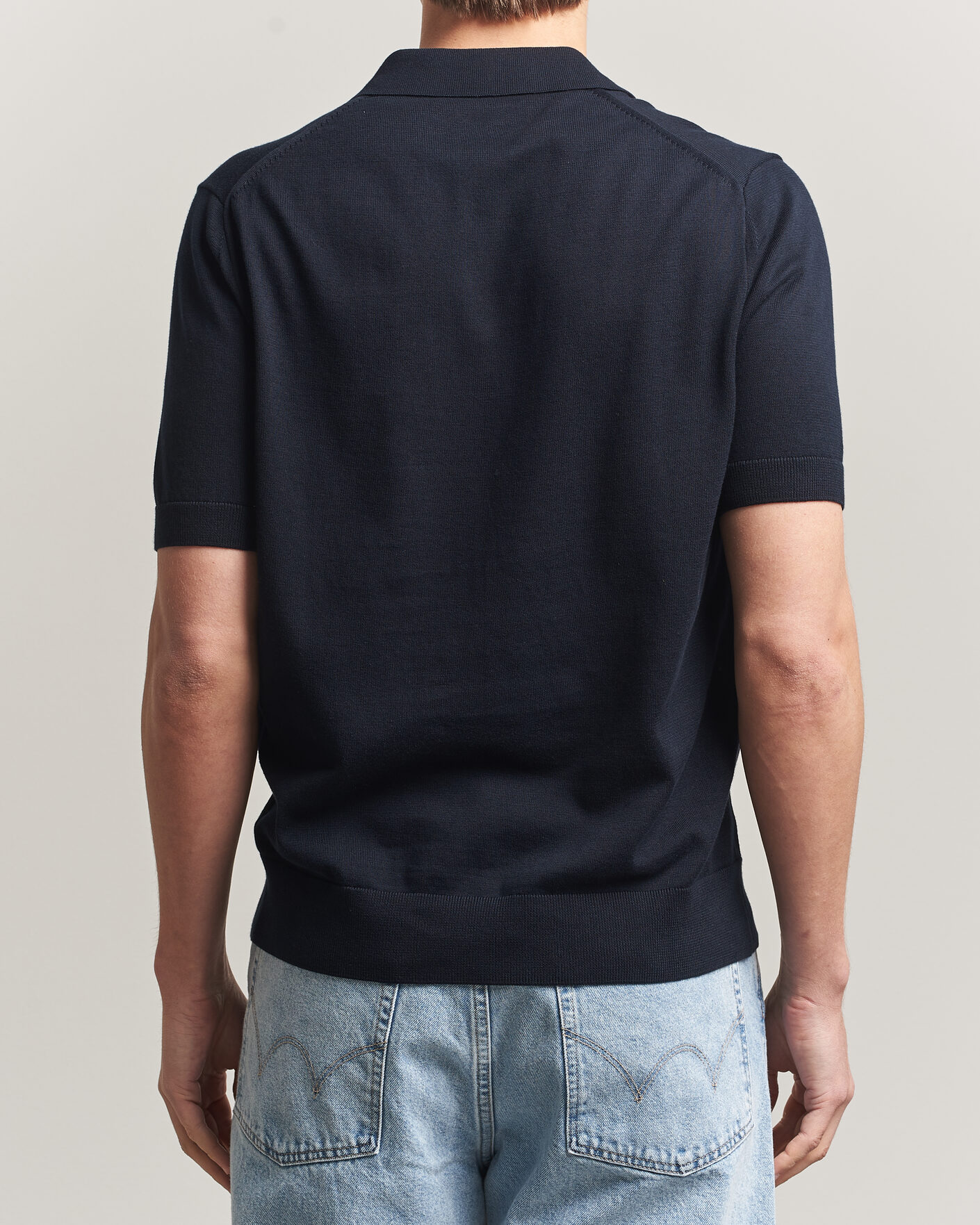 Uomini | Polo | Fred Perry | Cotton Knitted Polo Navy