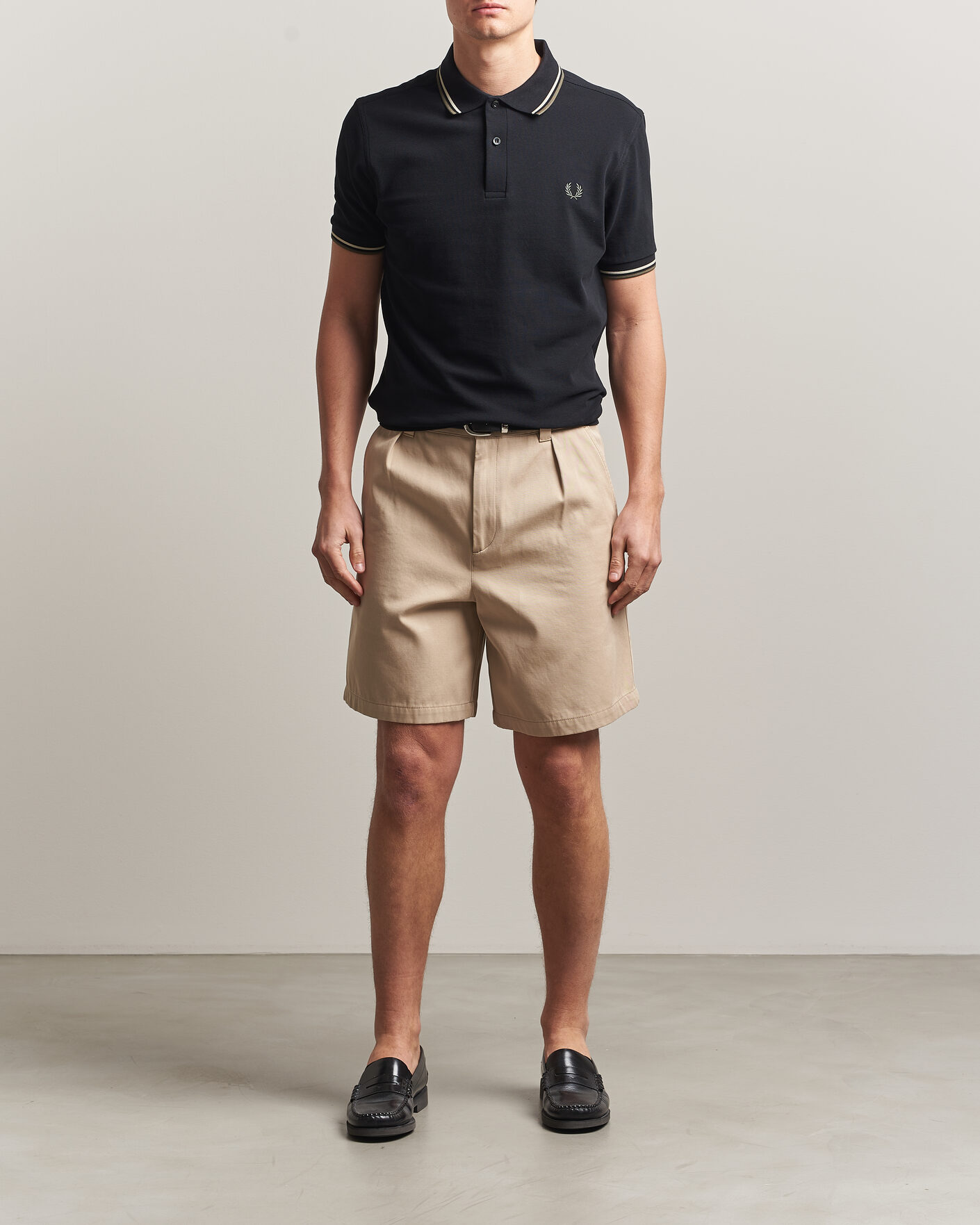 Uomini | Polo | Fred Perry | Twin Tipped Polo Shirt Black