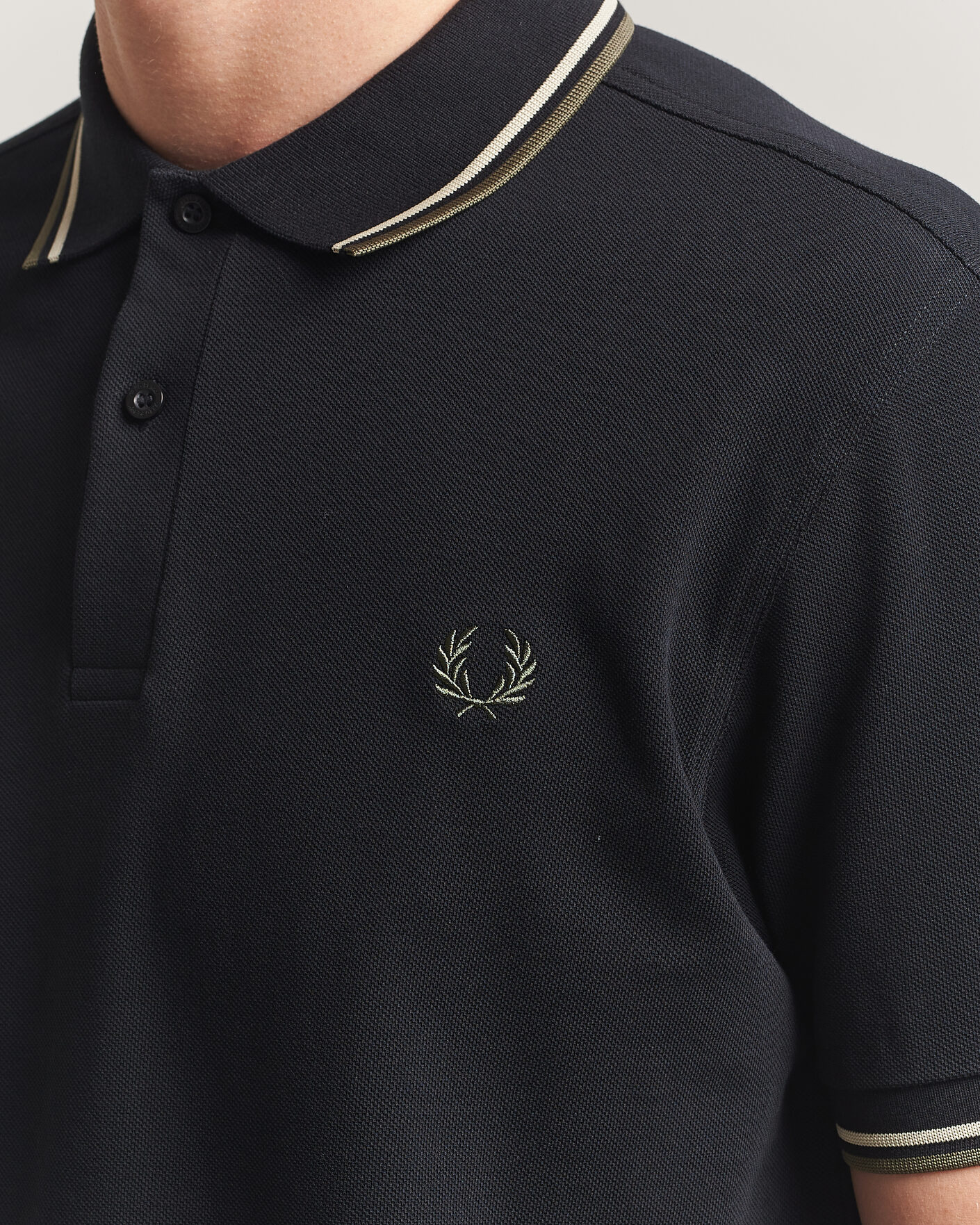 Uomini | Polo | Fred Perry | Twin Tipped Polo Shirt Black