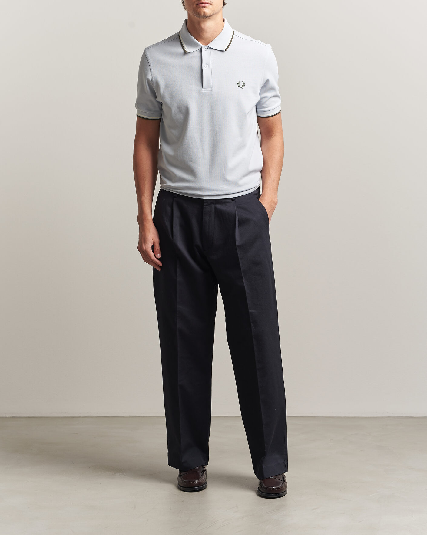 Uomini | Polo | Fred Perry | Twin Tipped Polo Shirt Dusky Blue