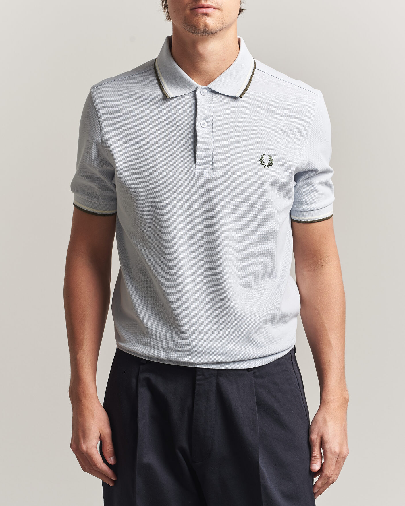 Uomini | Polo | Fred Perry | Twin Tipped Polo Shirt Dusky Blue