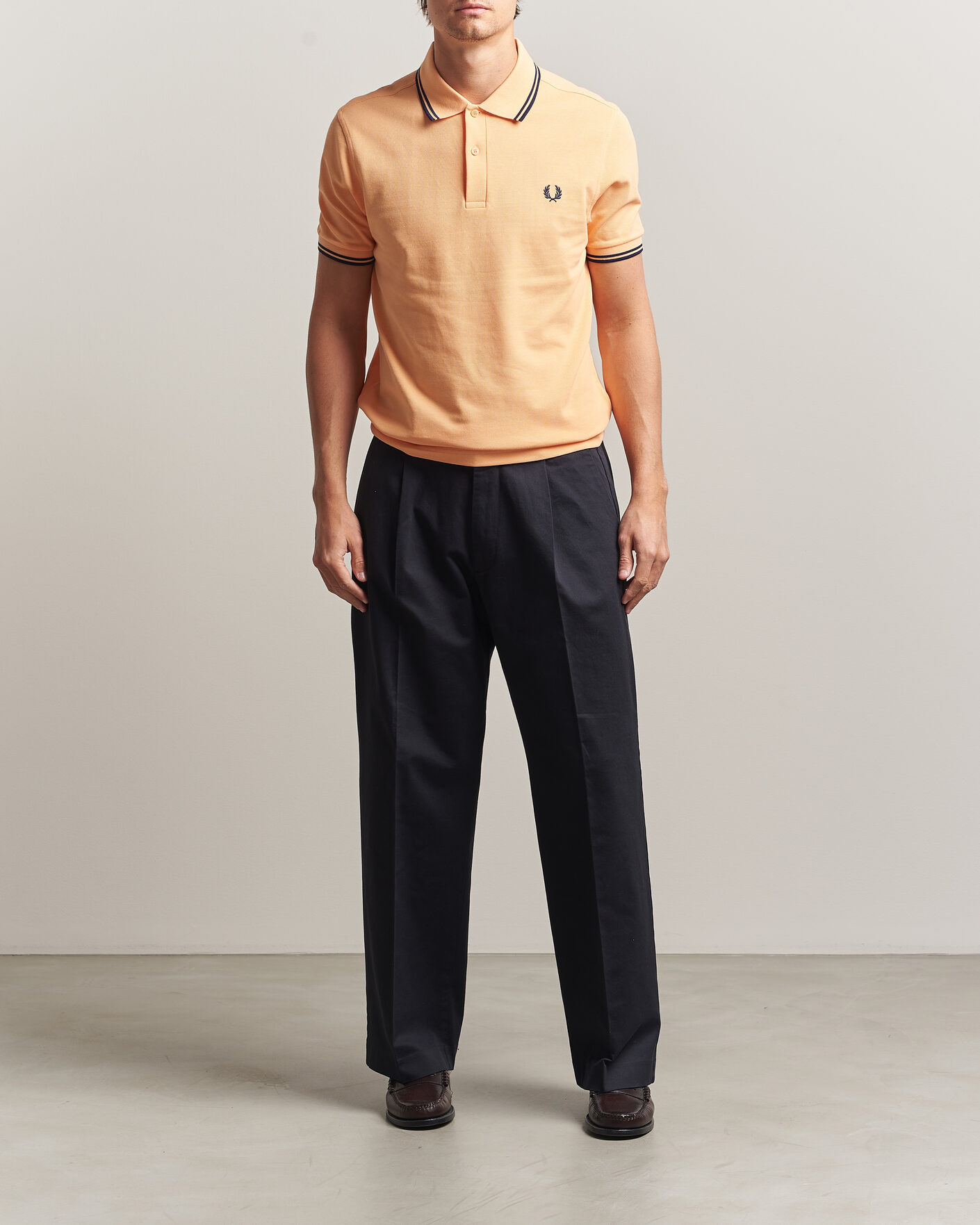 Uomini | Polo | Fred Perry | Twin Tipped Polo Shirt Peach