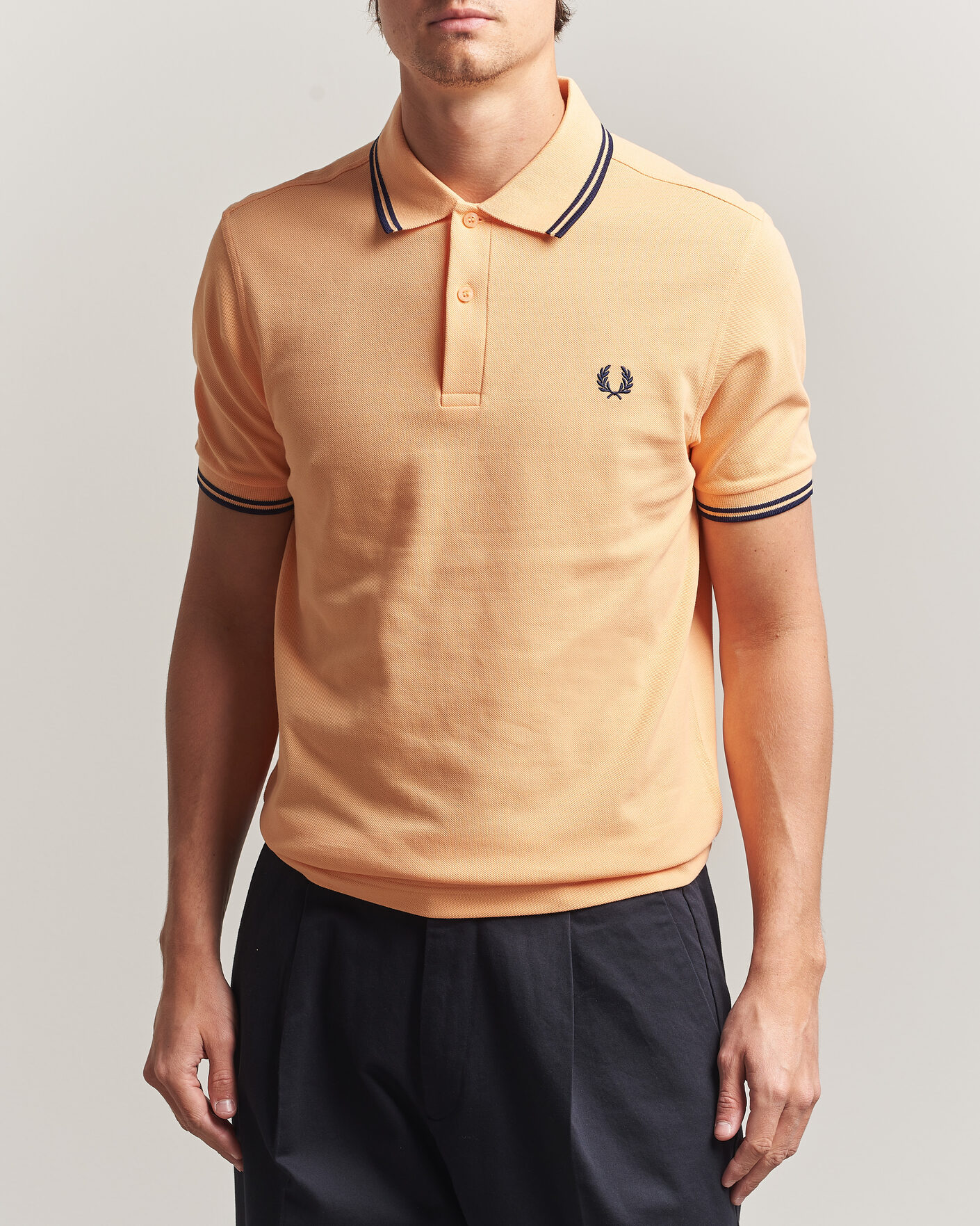 Uomini | Polo | Fred Perry | Twin Tipped Polo Shirt Peach