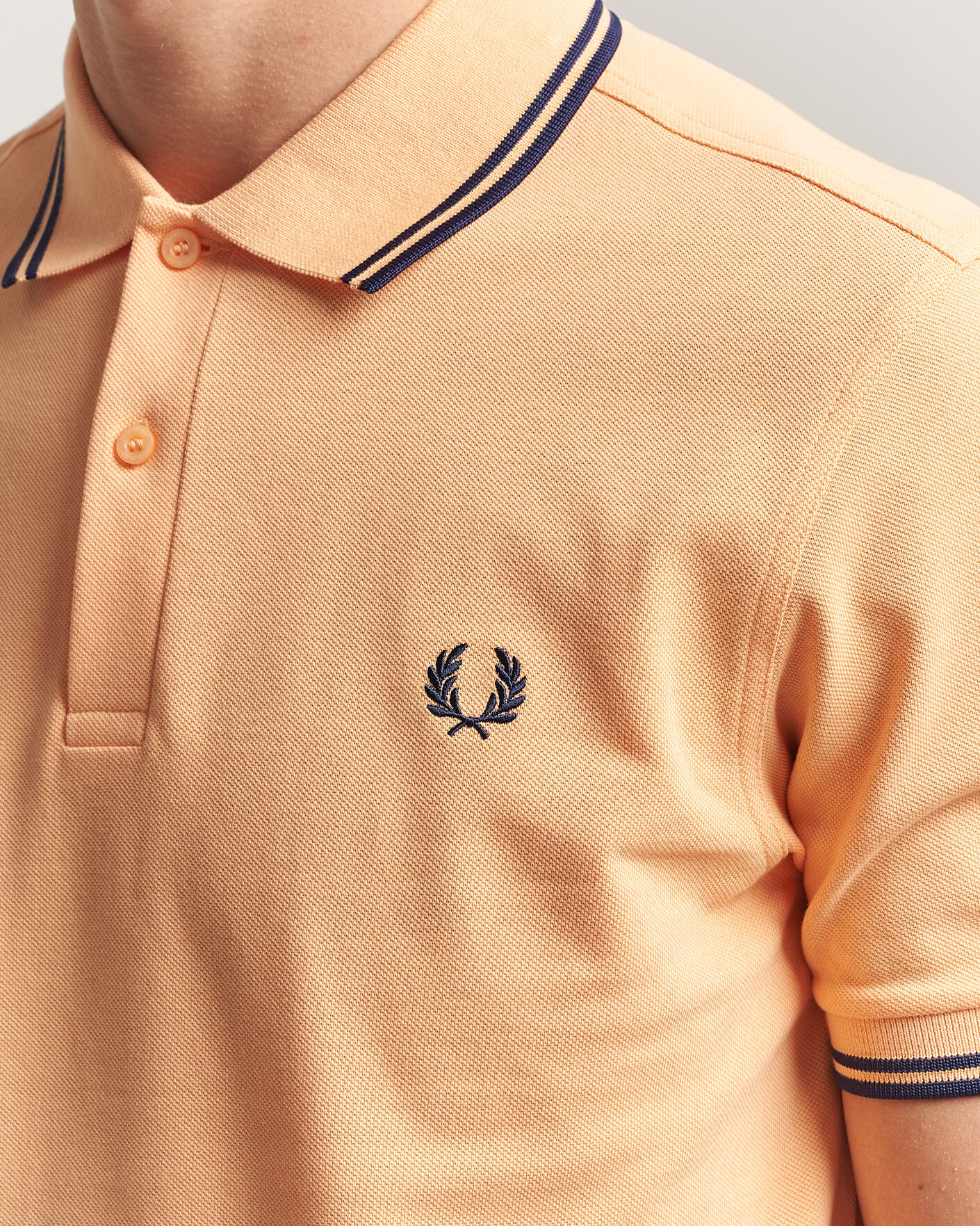 Uomini | Polo | Fred Perry | Twin Tipped Polo Shirt Peach