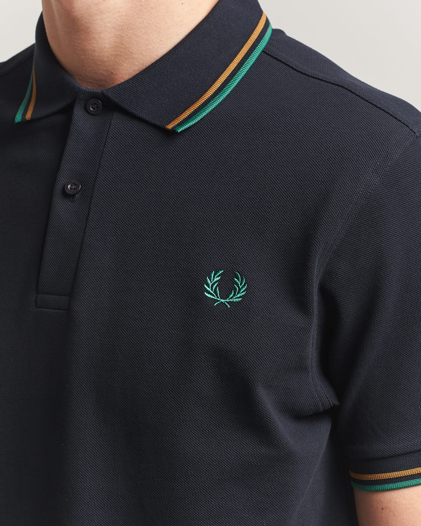 Uomini | Polo | Fred Perry | Twin Tipped Polo Shirt Navy