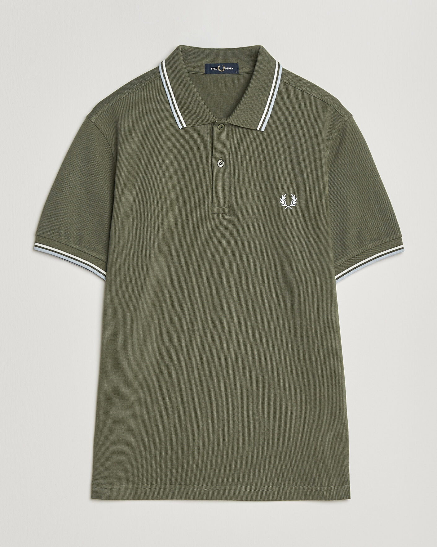 Uomini | Polo | Fred Perry | Twin Tipped Polo Shirt Laurel Wreath Green