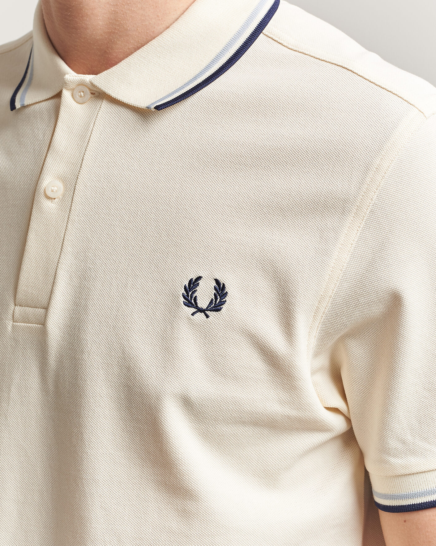Uomini | Polo | Fred Perry | Twin Tipped Polo Shirt Ecru