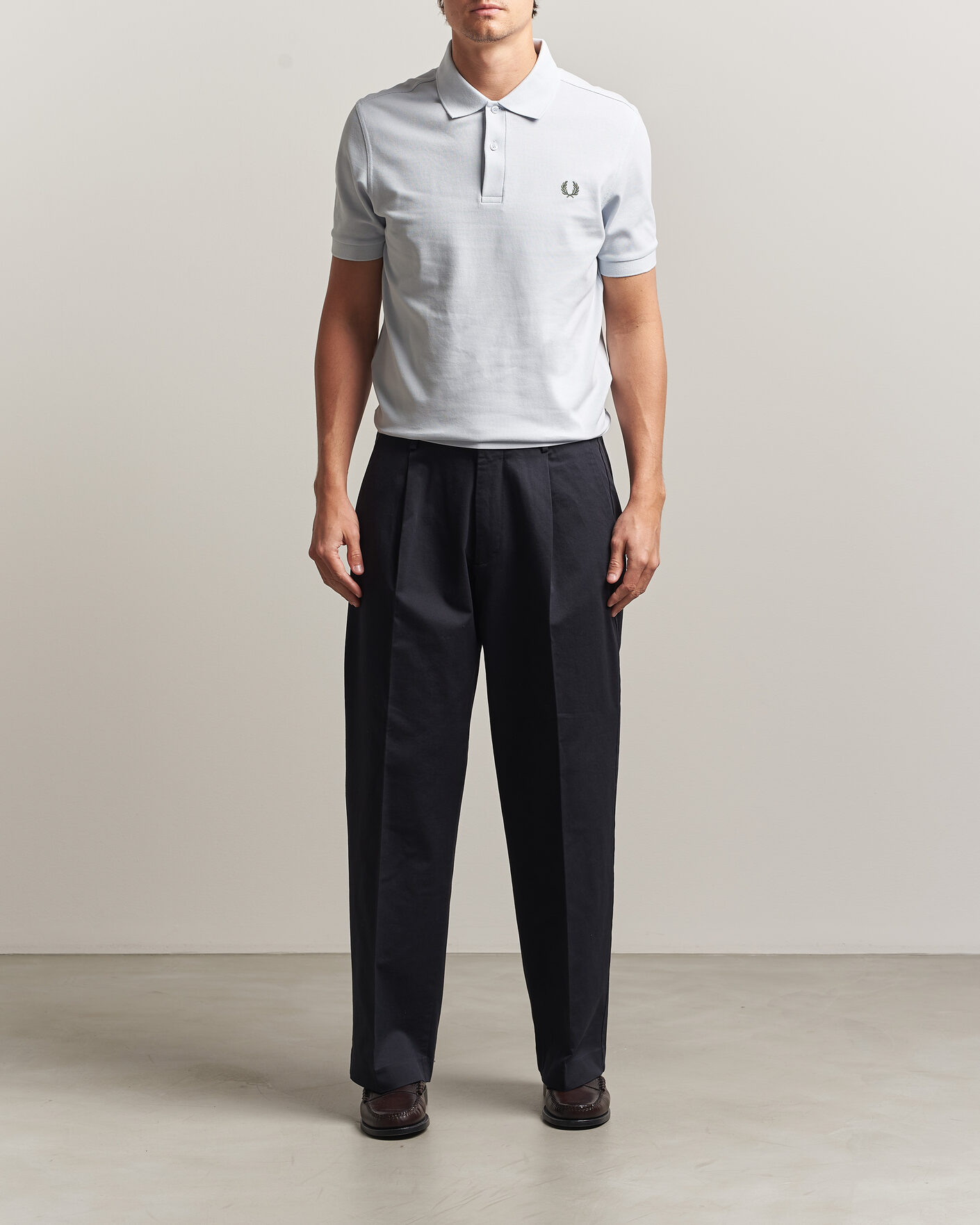 Uomini | Polo | Fred Perry | Plain Polo Shirt Dusty Blue