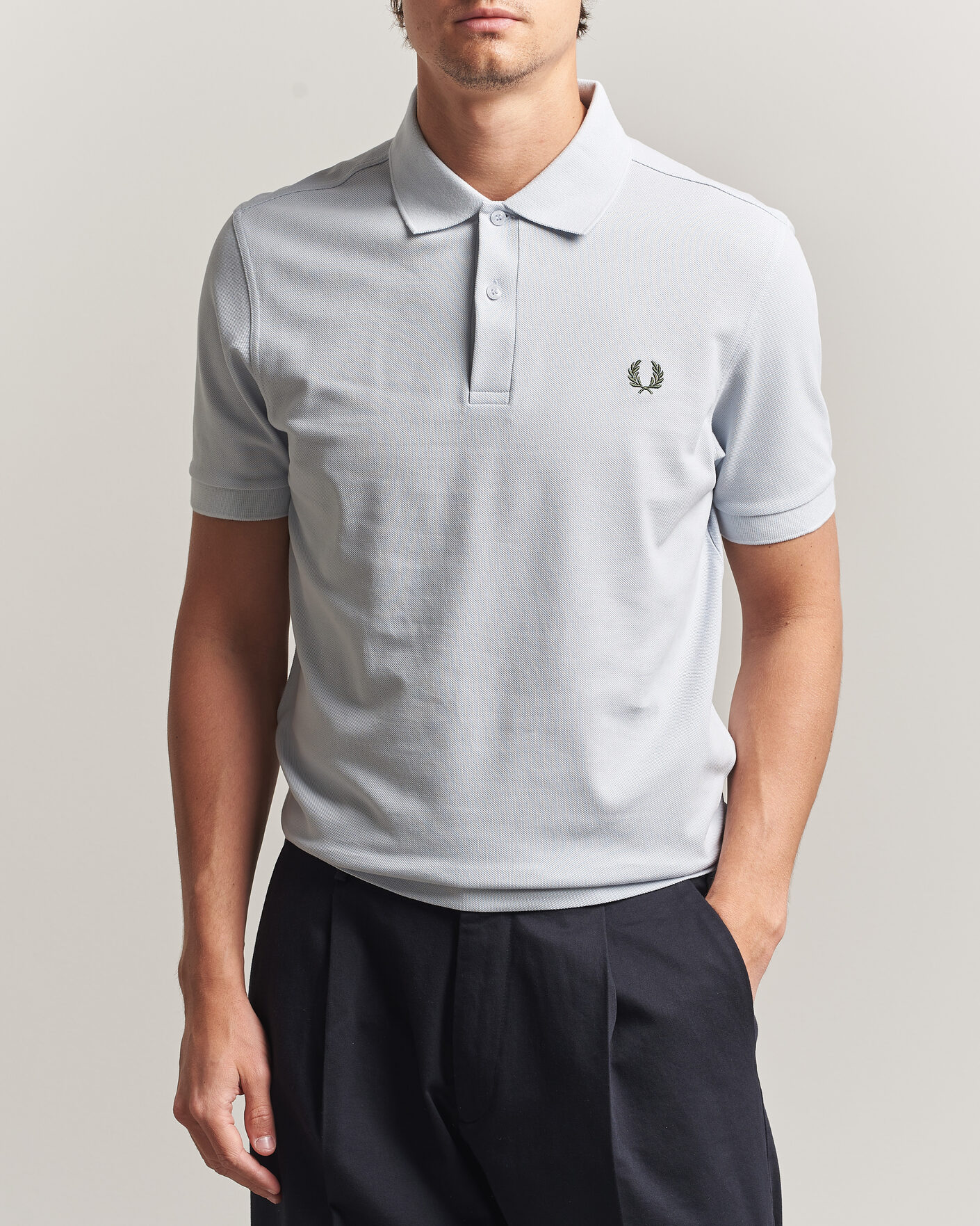 Uomini | Polo | Fred Perry | Plain Polo Shirt Dusty Blue
