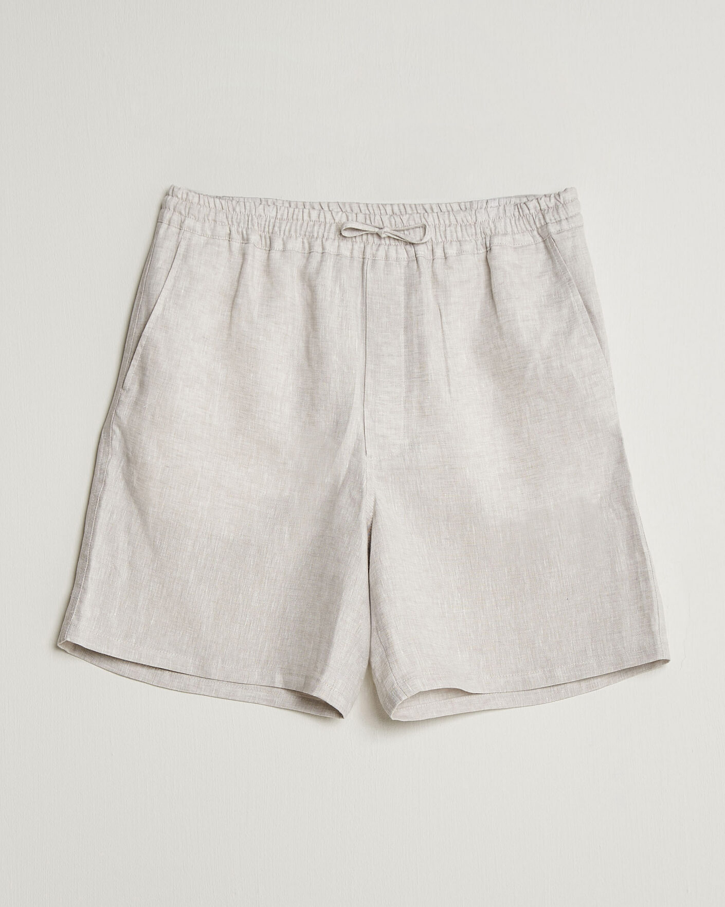 Uomini | Pantaloncini | J.Lindeberg | Joff Linen Drawstring Shorts Moonbeam
