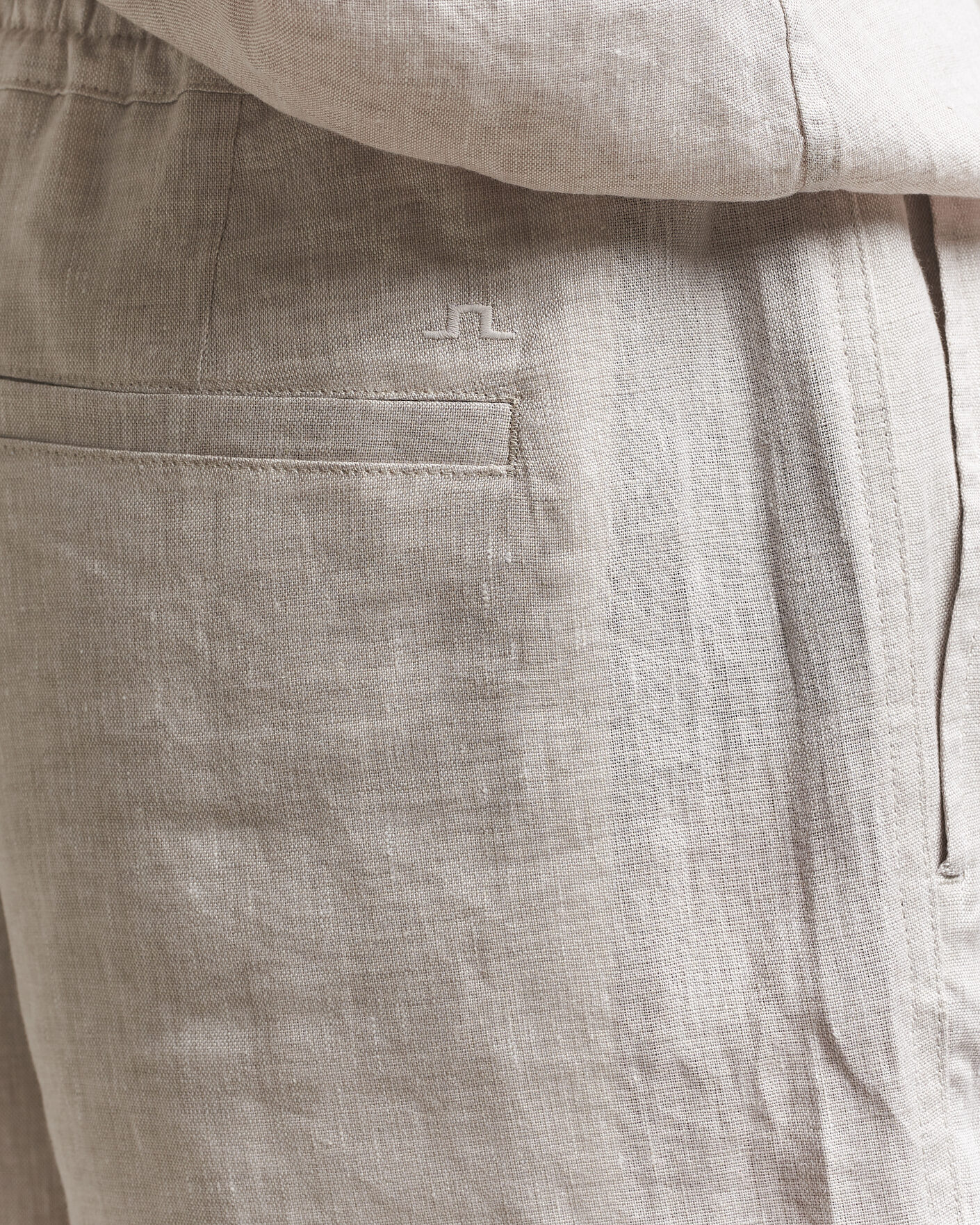 Uomini | Pantaloncini | J.Lindeberg | Joff Linen Drawstring Shorts Moonbeam
