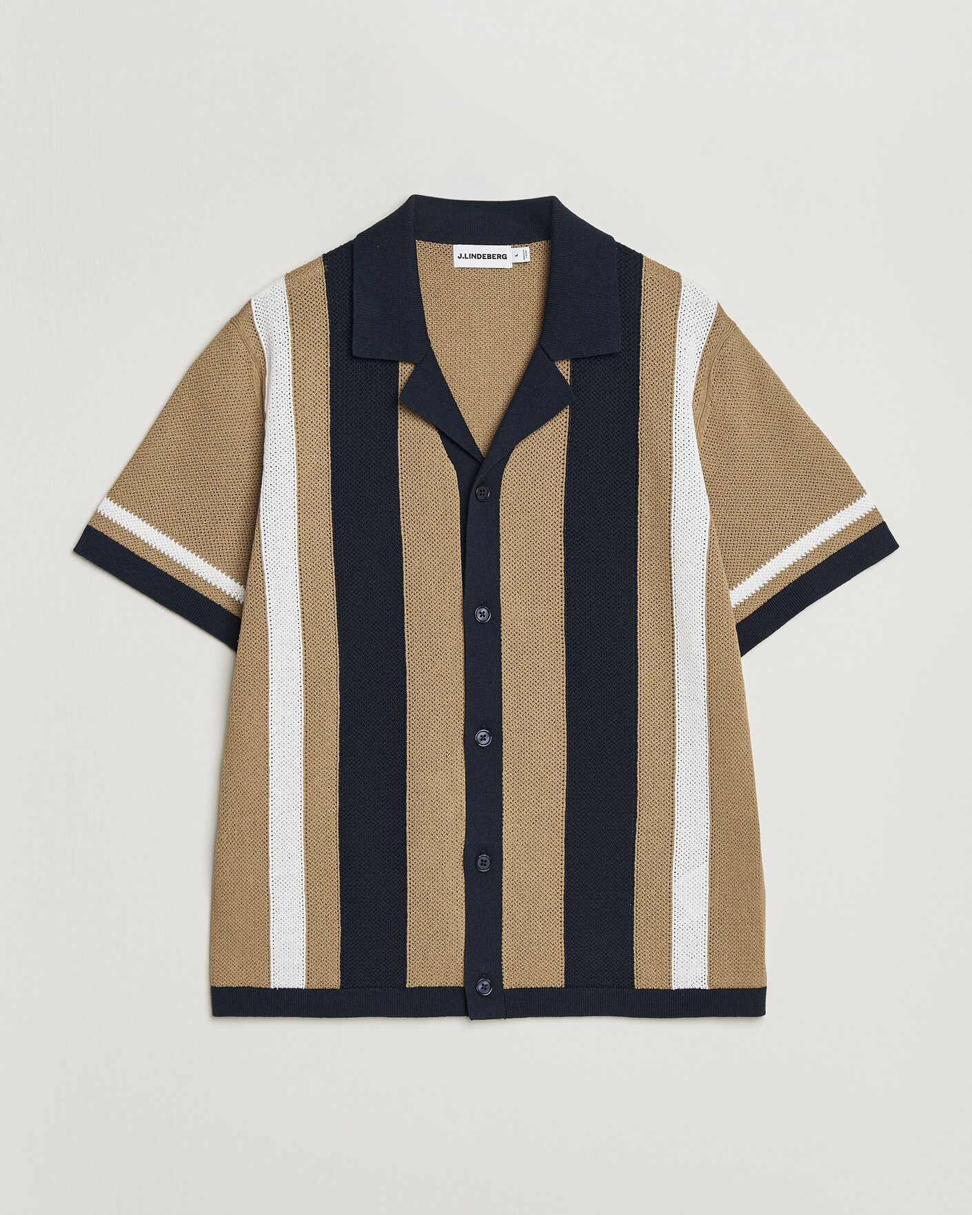 Uomini | Camicie | J.Lindeberg | Remus Knitted Resort Shirt Kelp