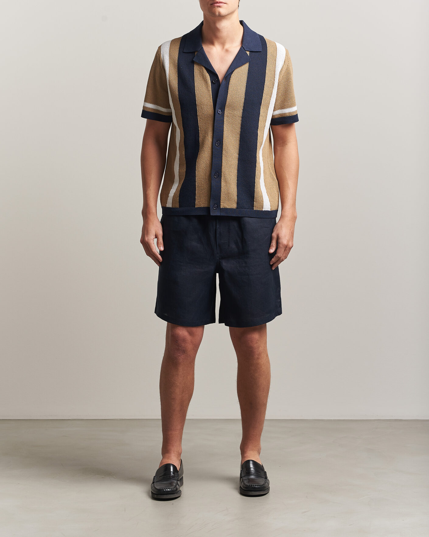 Uomini | Camicie | J.Lindeberg | Remus Knitted Resort Shirt Kelp