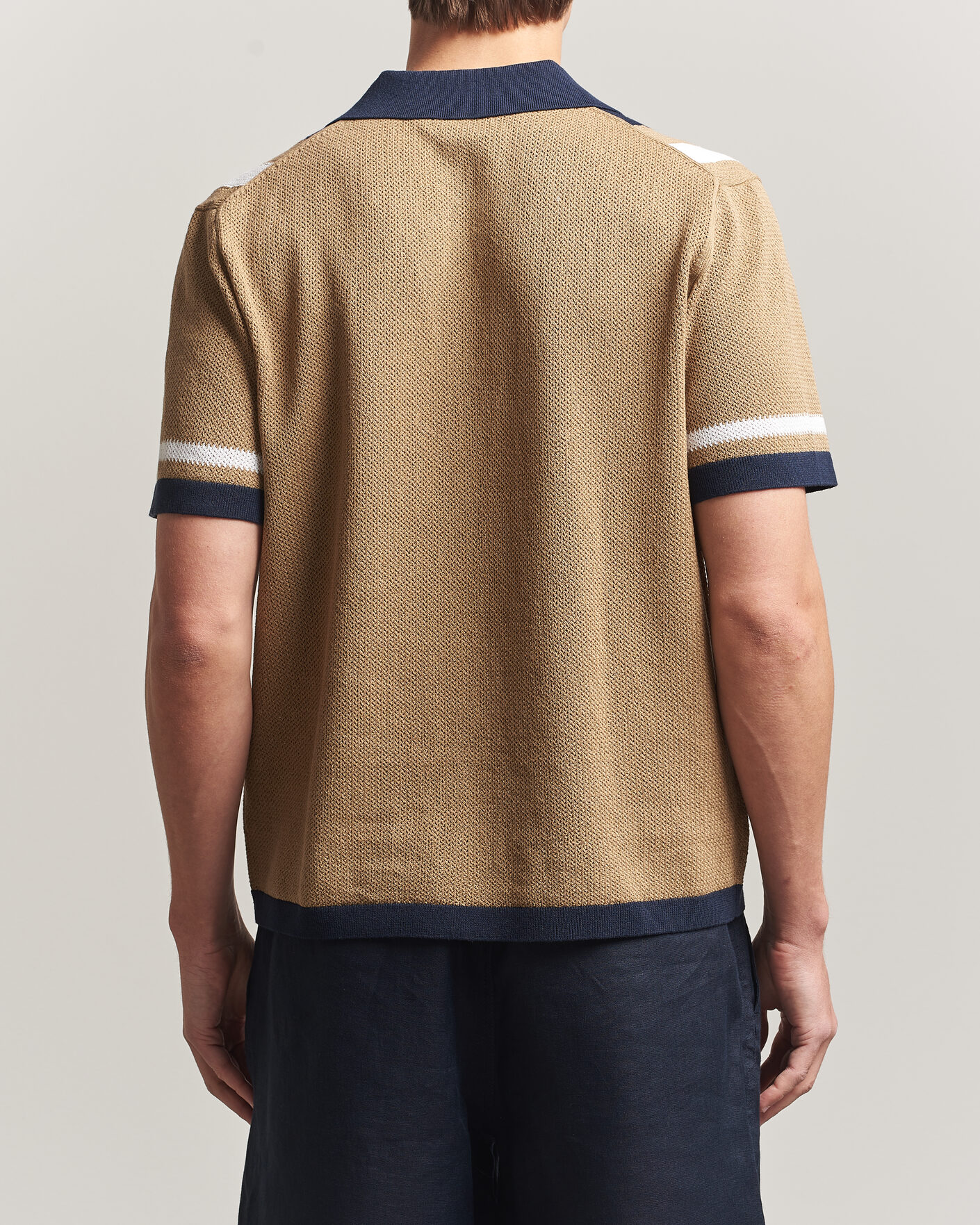 Uomini | Camicie | J.Lindeberg | Remus Knitted Resort Shirt Kelp