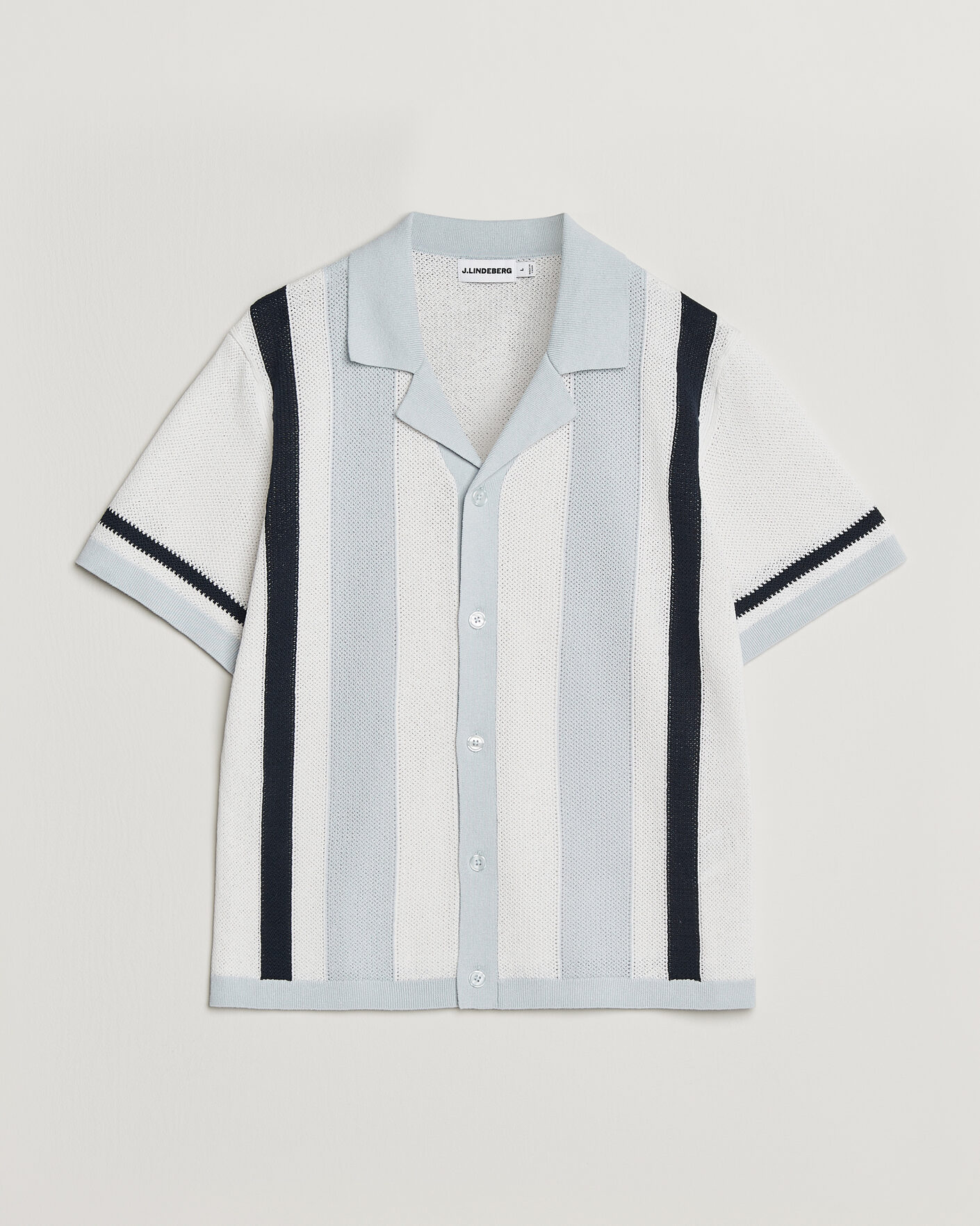 Uomini | Camicie | J.Lindeberg | Remus Knitted Resort Shirt Skywriting
