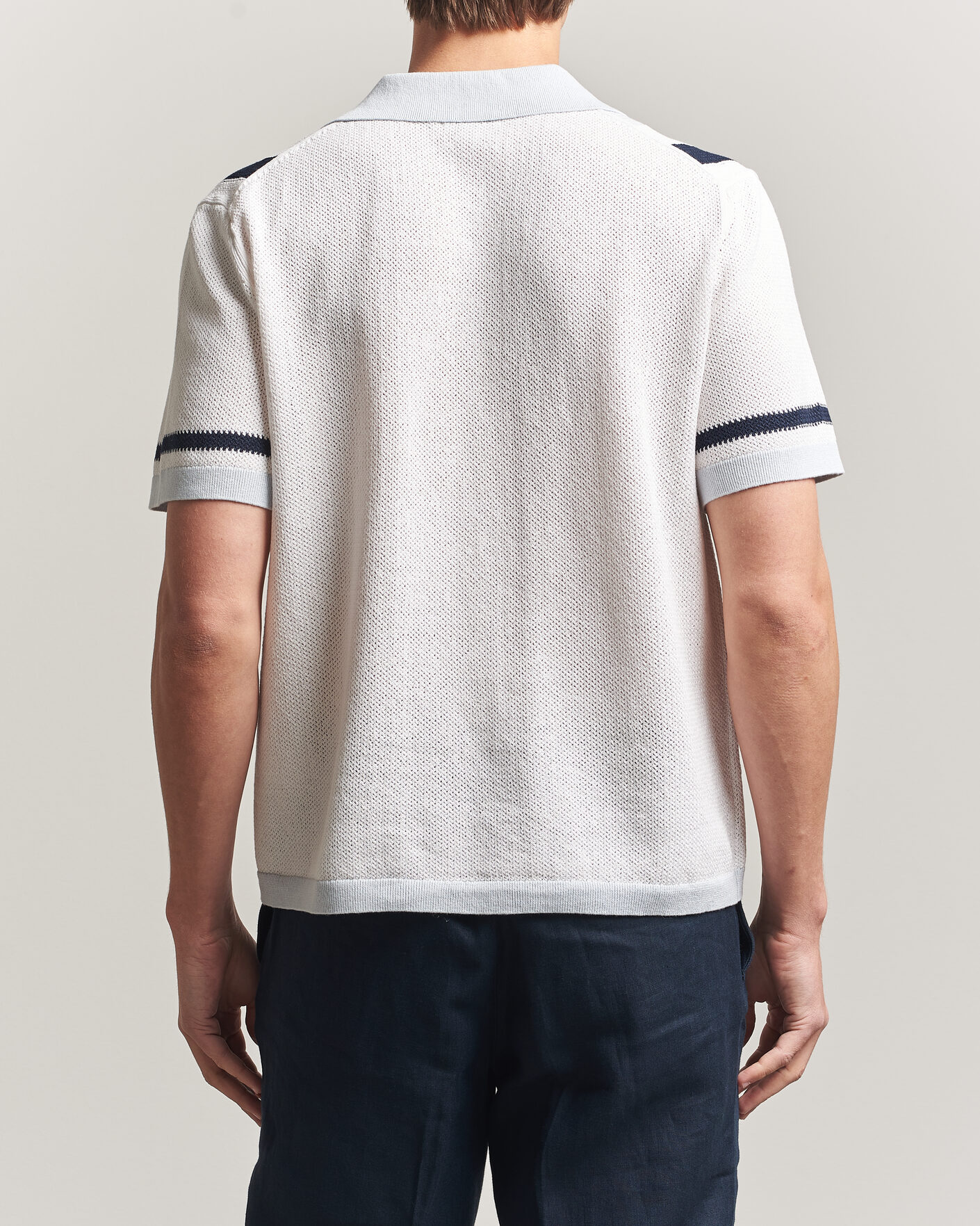 Uomini | Camicie | J.Lindeberg | Remus Knitted Resort Shirt Skywriting