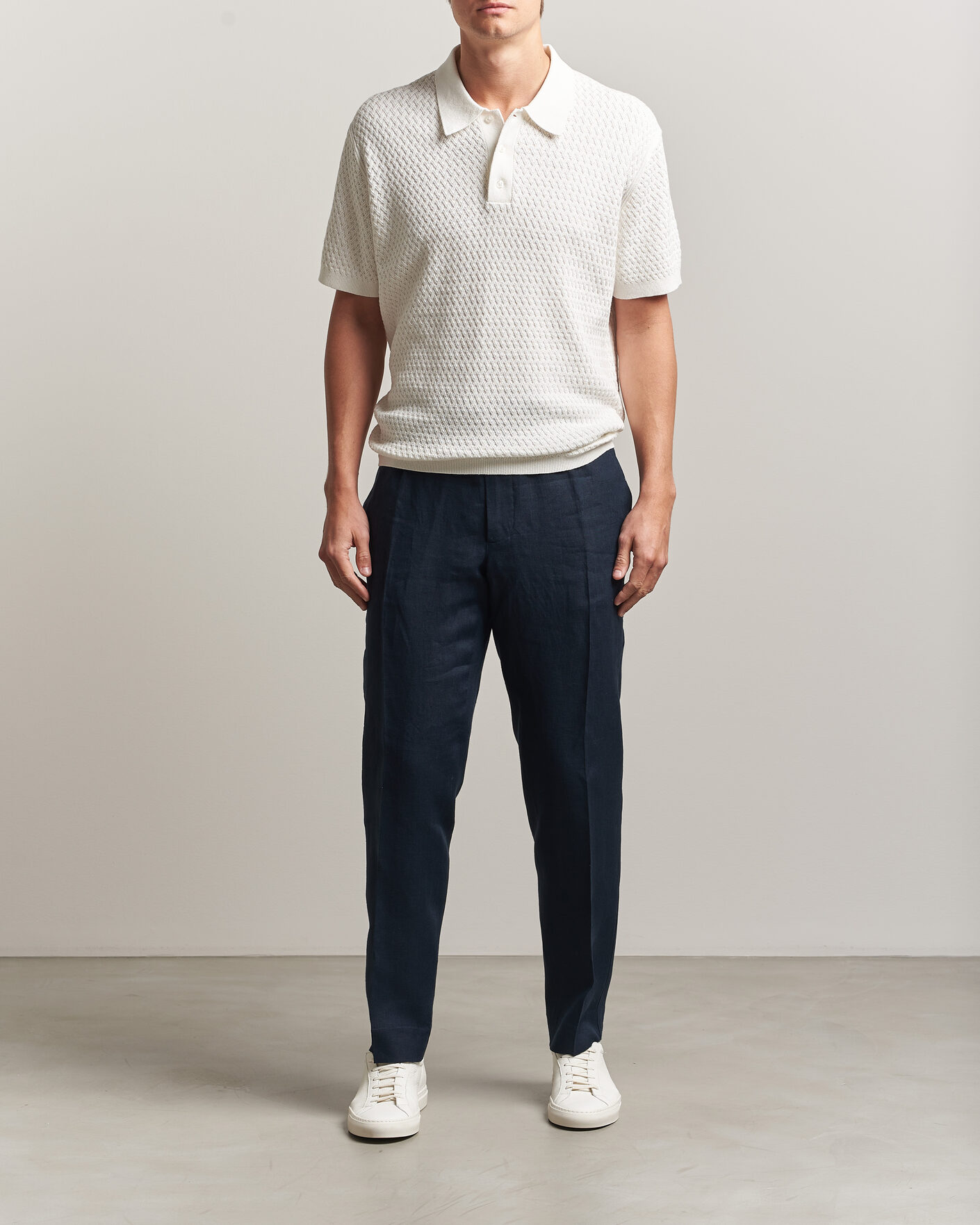 Uomini | Polo | J.Lindeberg | Jacques Structured Knitted Polo Tofu