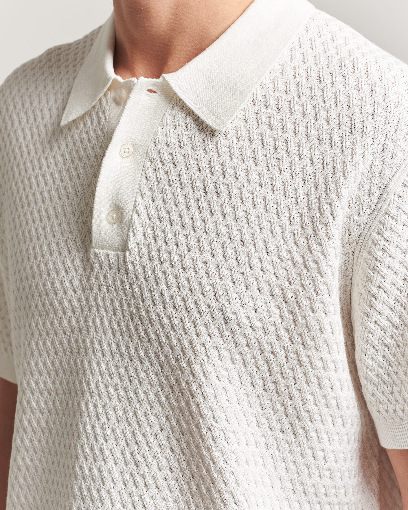 Uomini | Polo | J.Lindeberg | Jacques Structured Knitted Polo Tofu