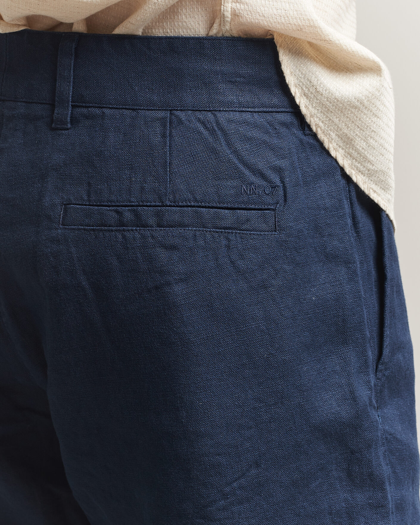 Uomini | Pantaloncini | NN07 | Aden Linen Shorts Navy Blue