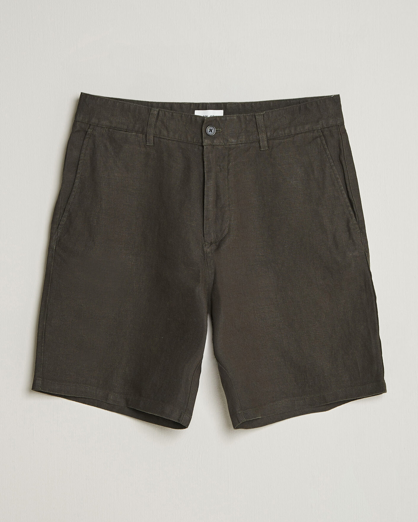 Uomini | Pantaloncini | NN07 | Aden Linen Shorts Dark Army